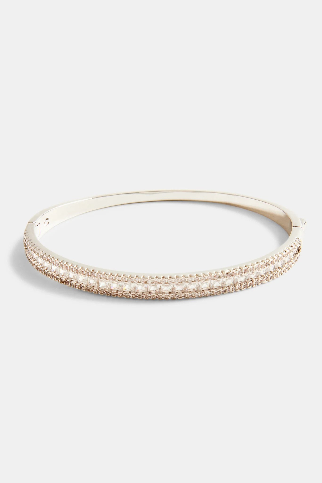 5mm Iced Baguette CZ Bangle - Image 2