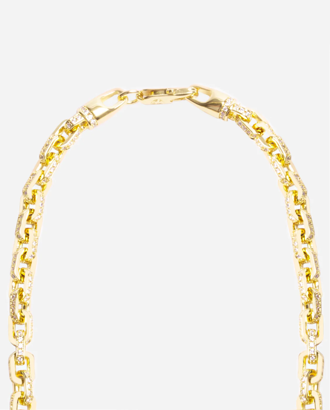 5mm Iced Box Chain - Gold - Image 4