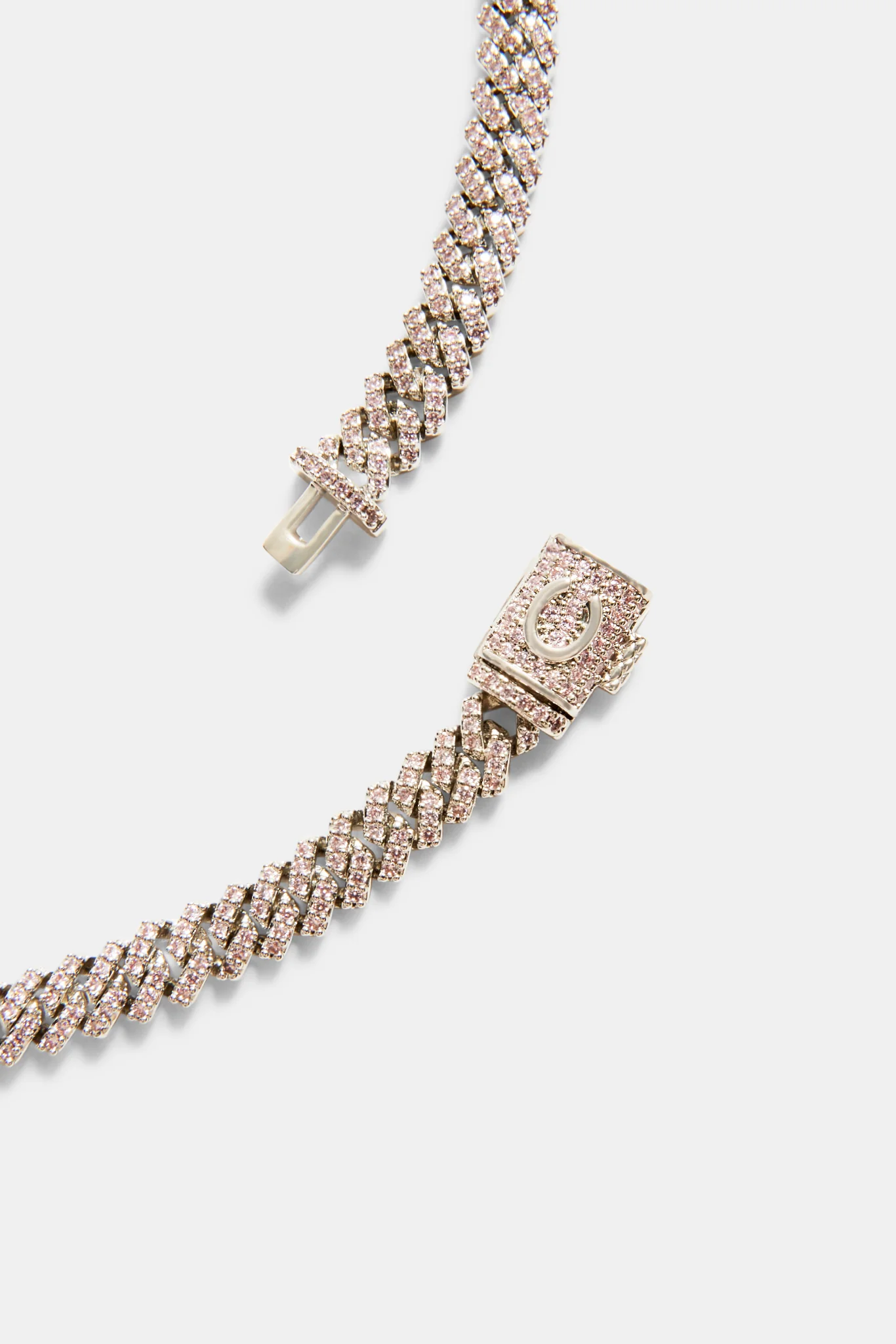 5mm Iced Pink Prong Chain Choker - Image 3