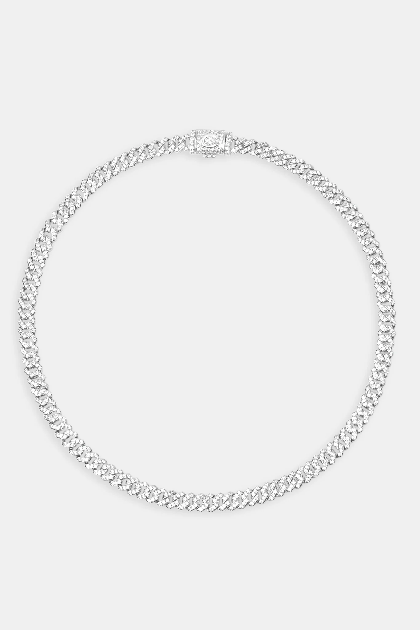 5mm Iced Prong Cuban Chain Choker