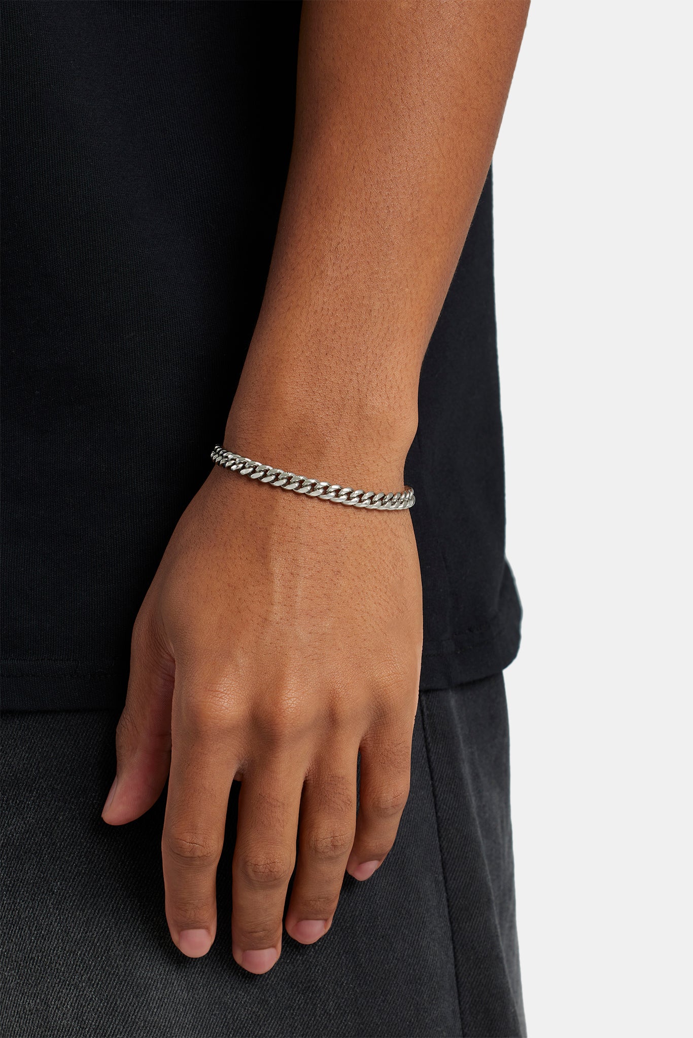 Miami Cuban Bracelet - 5mm - White