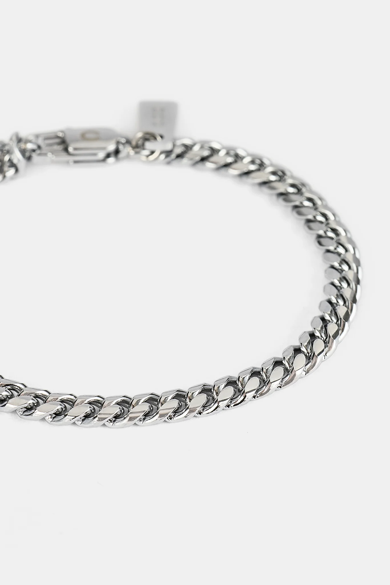Miami Cuban Bracelet - 5mm - White - Image 2