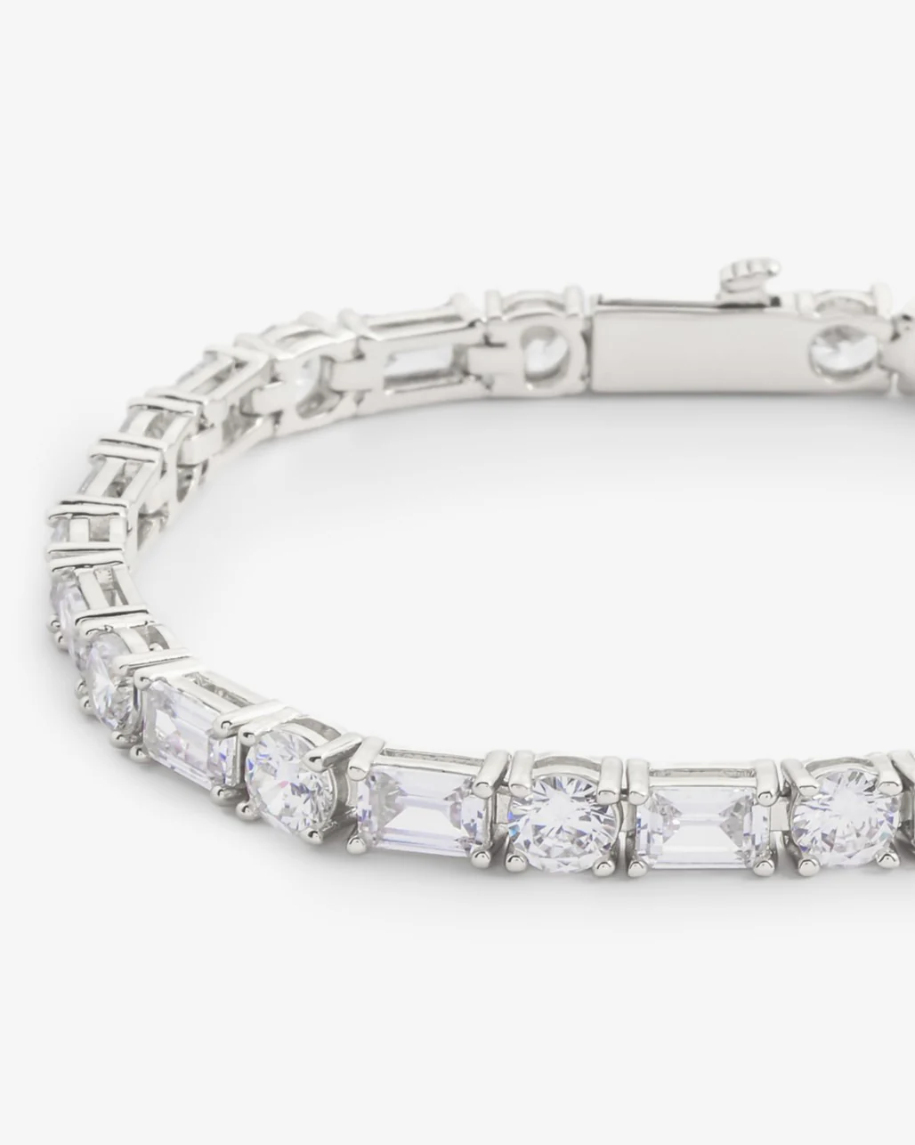 5mm Round & Rectangular Tennis Bracelet - Image 3