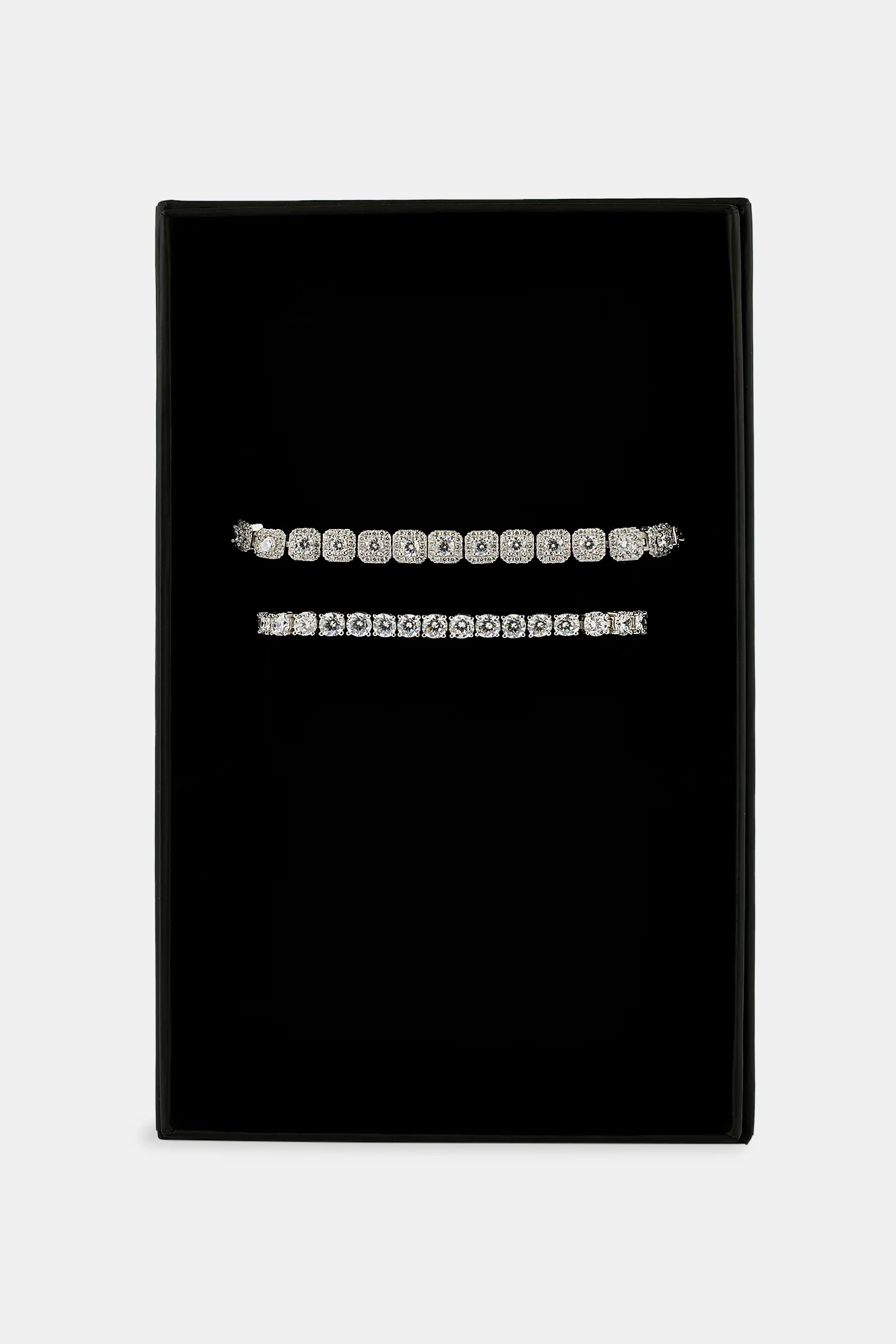 5mm Tennis & 7mm Clustered Tennis Bracelet - Image 3
