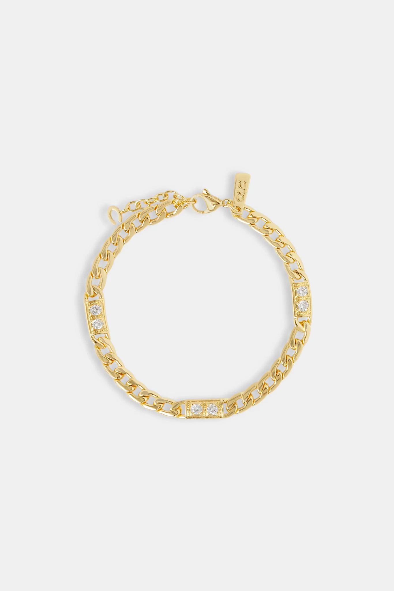6mm Cuban CZ Panel Bracelet - Image 2