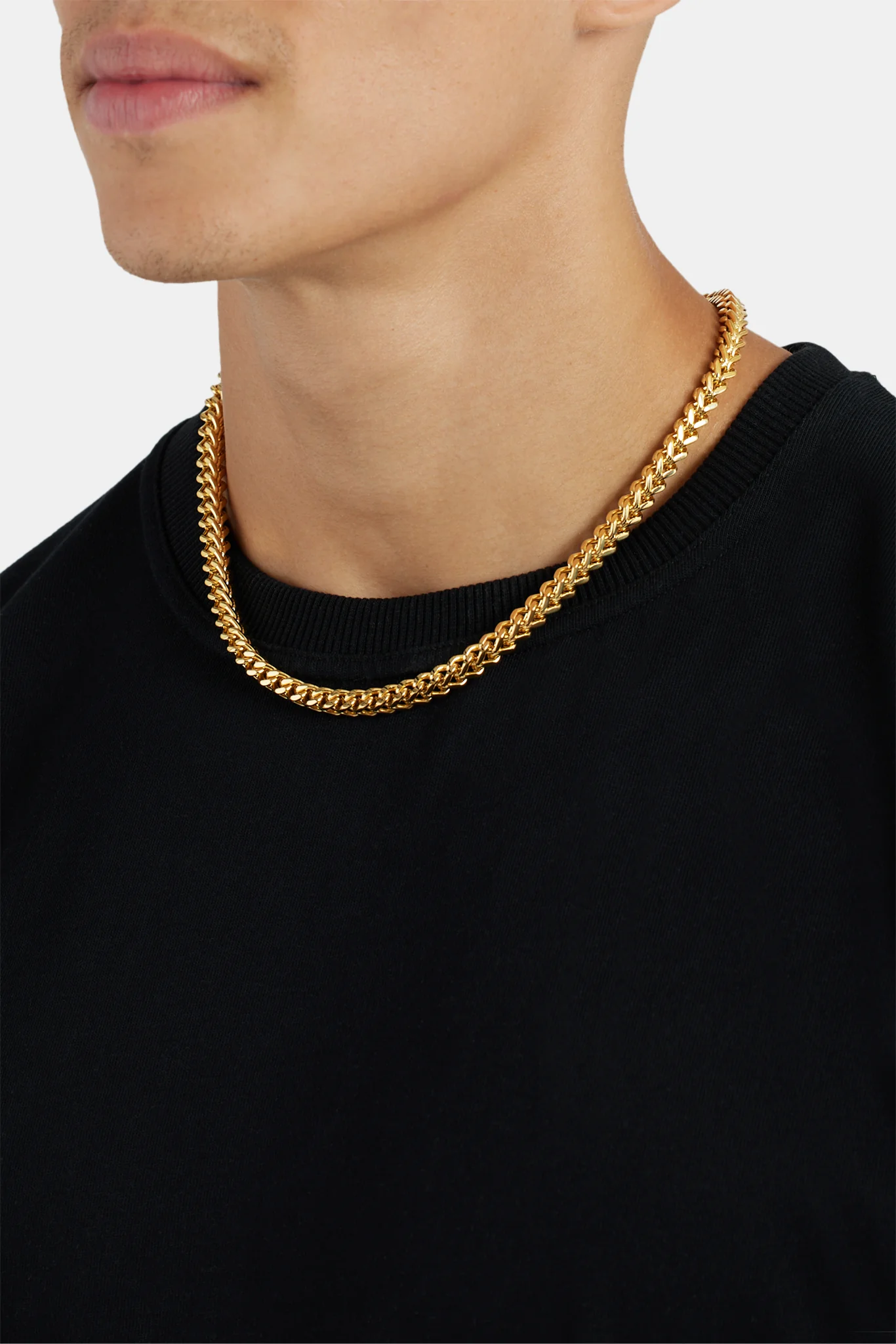 6mm Franco Adjustable Chain - Gold - Image 3
