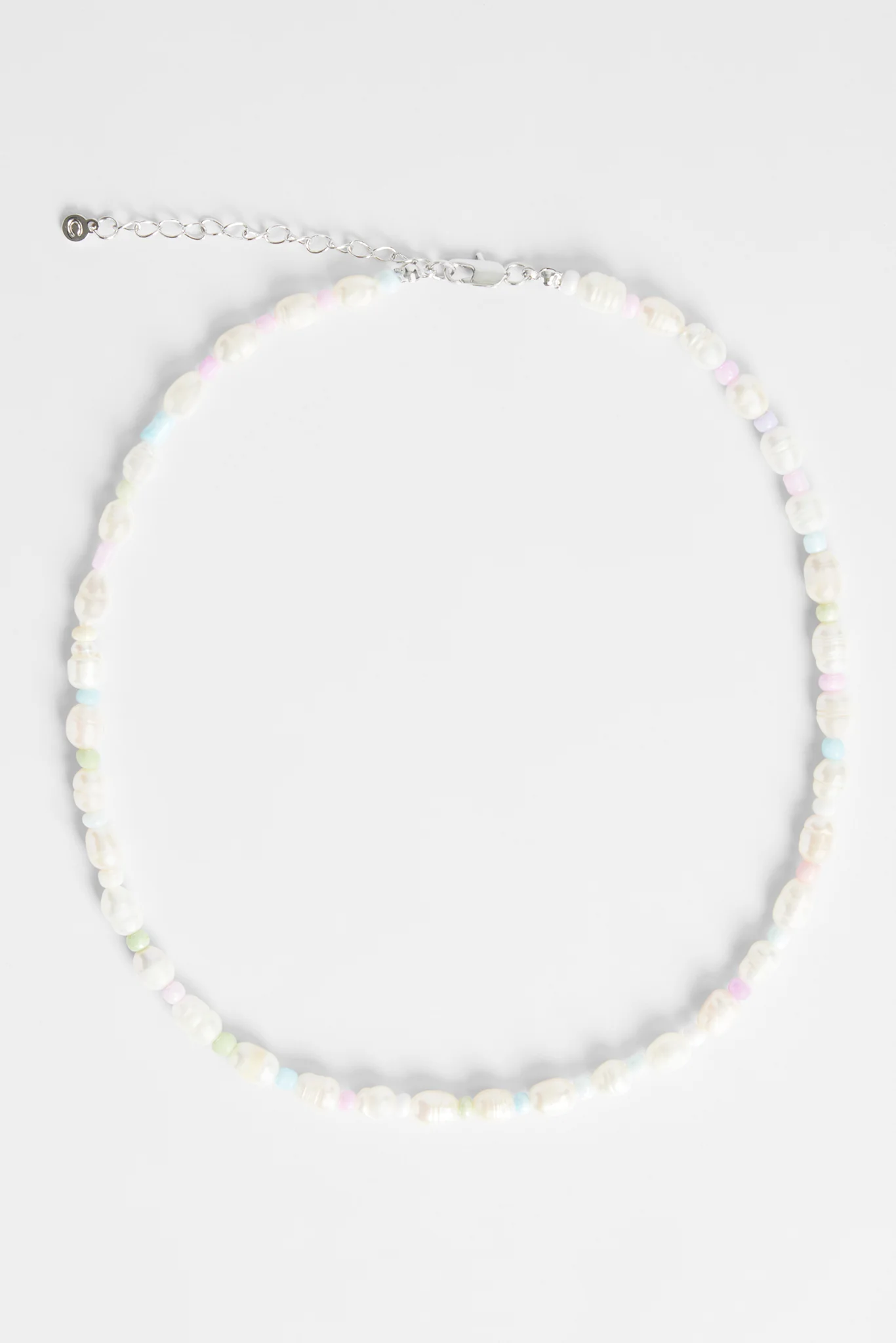 6mm Freshwater Pearl & Pastel Bead Necklace