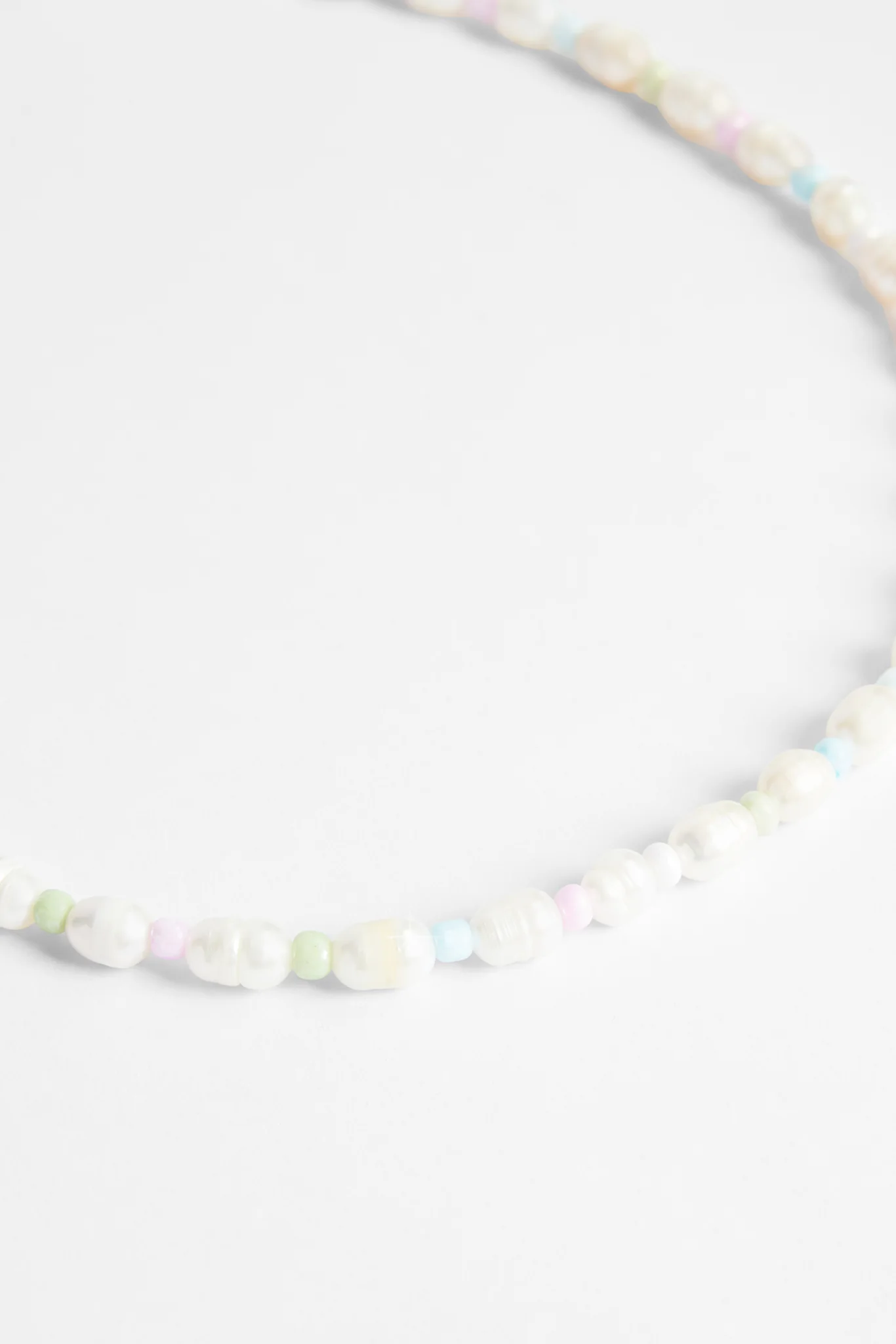 6mm Freshwater Pearl & Pastel Bead Necklace - Image 3