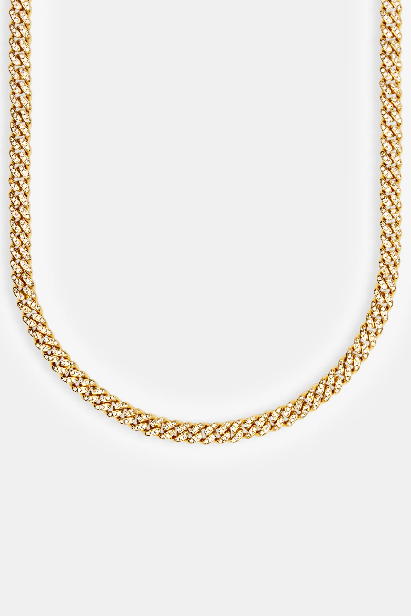 6mm Gold Plated Iced Cuban Chain - Image 2