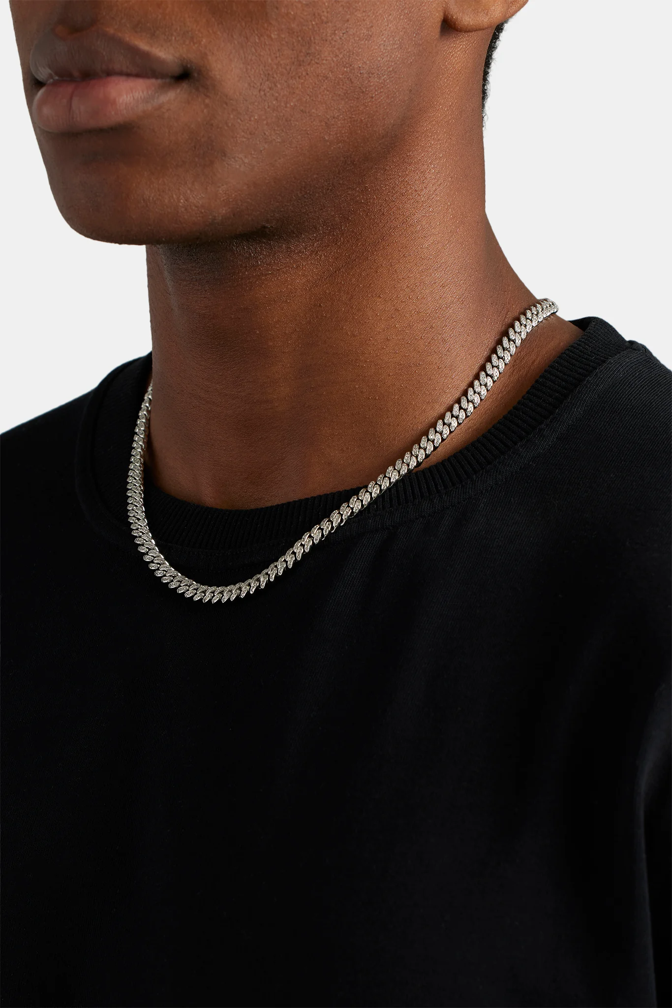 Iced Cuban Chain - 6mm - White - Image 3
