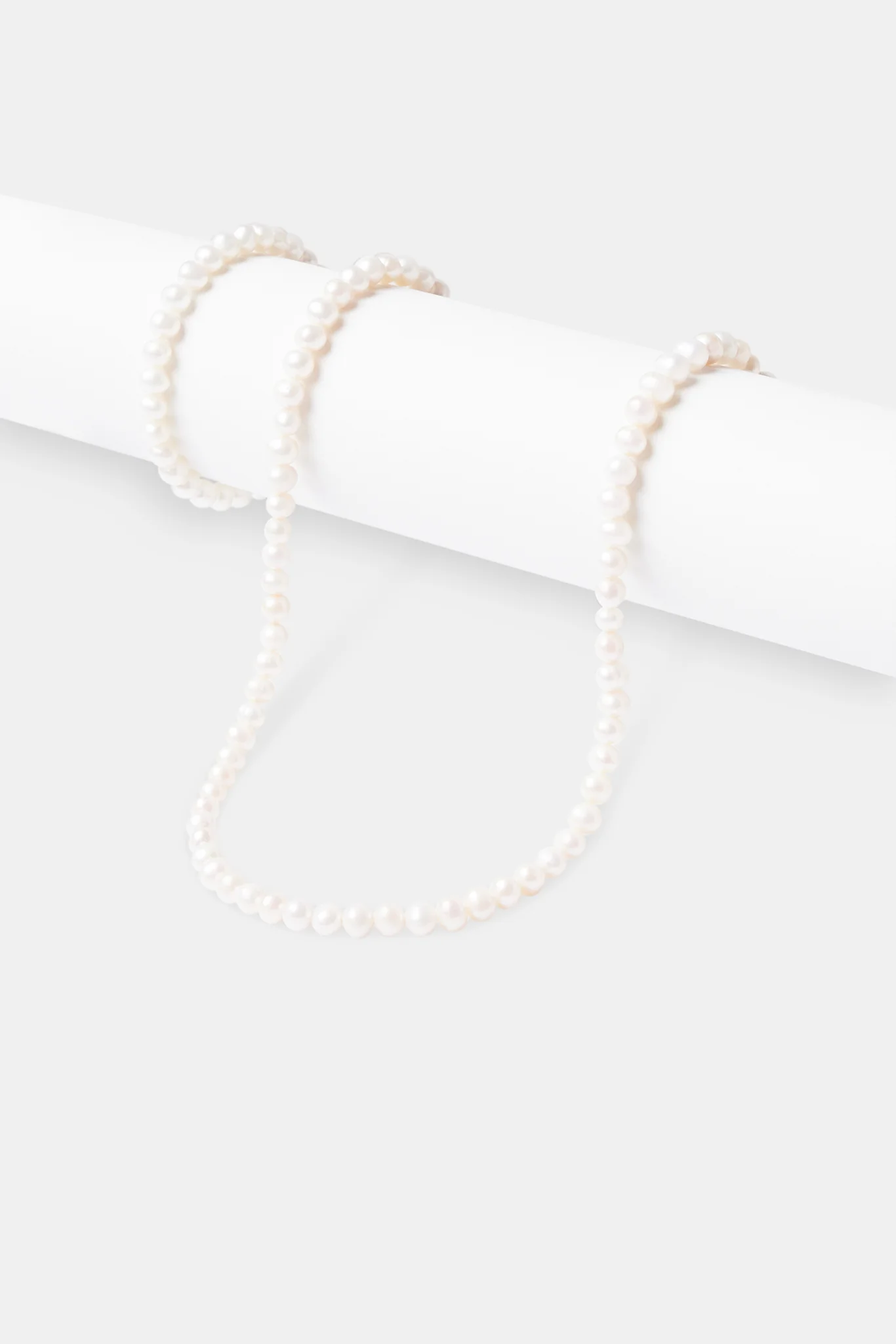 6mm Pearl Chain & Bracelet - White - Image 2