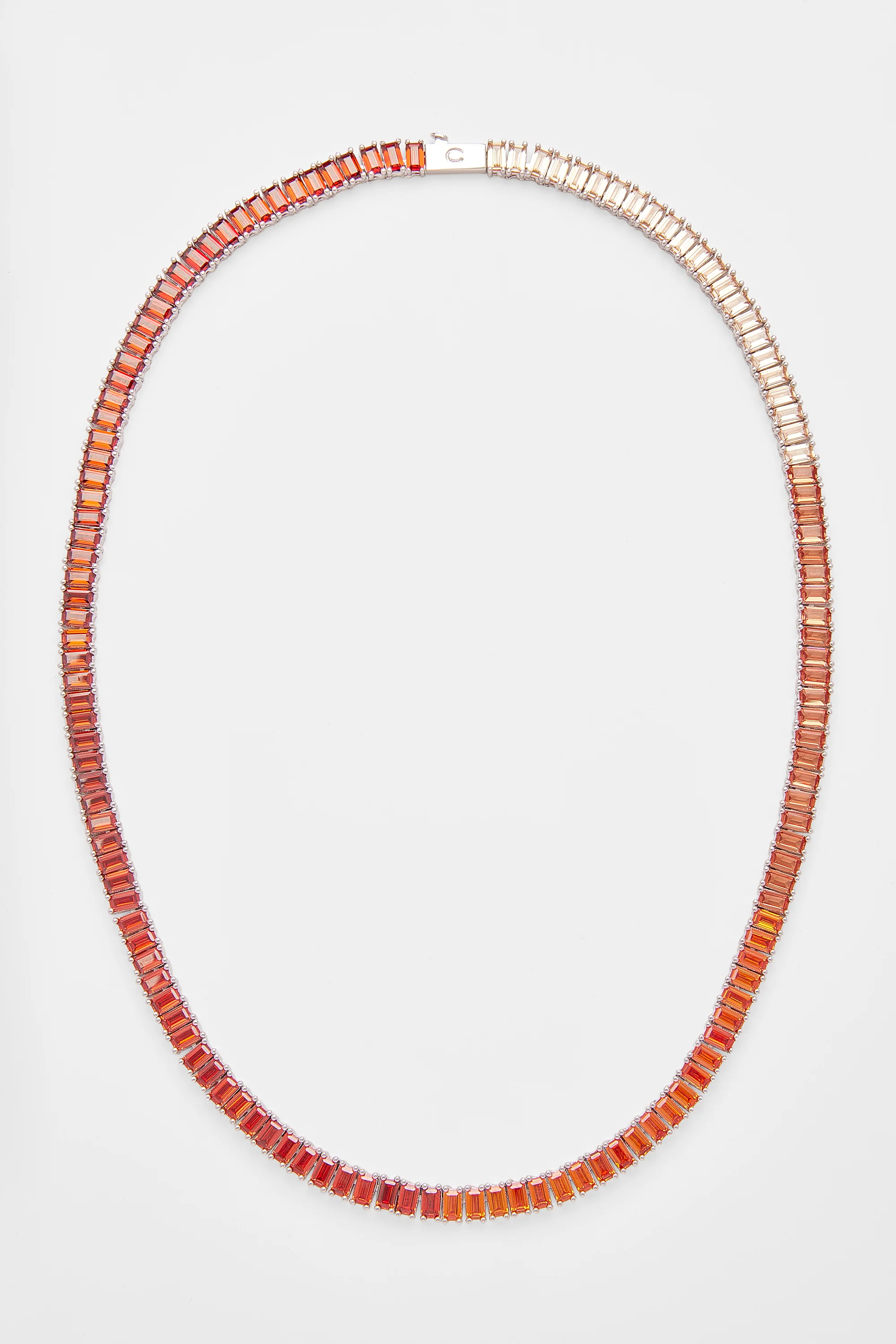 6mm Sunset Ombre Tennis Baguette Chain