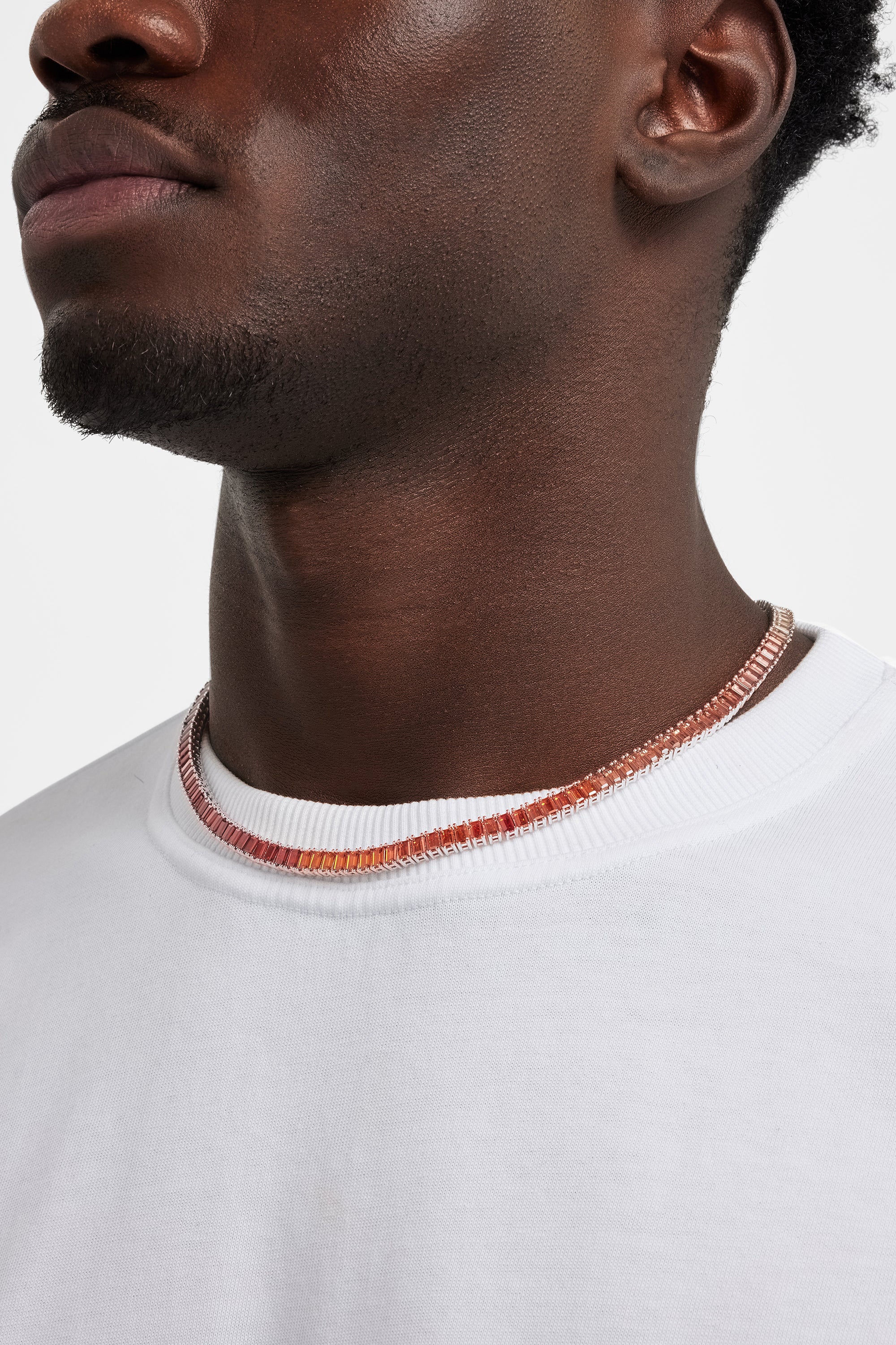 6mm Sunset Ombre Tennis Baguette Chain - Image 2