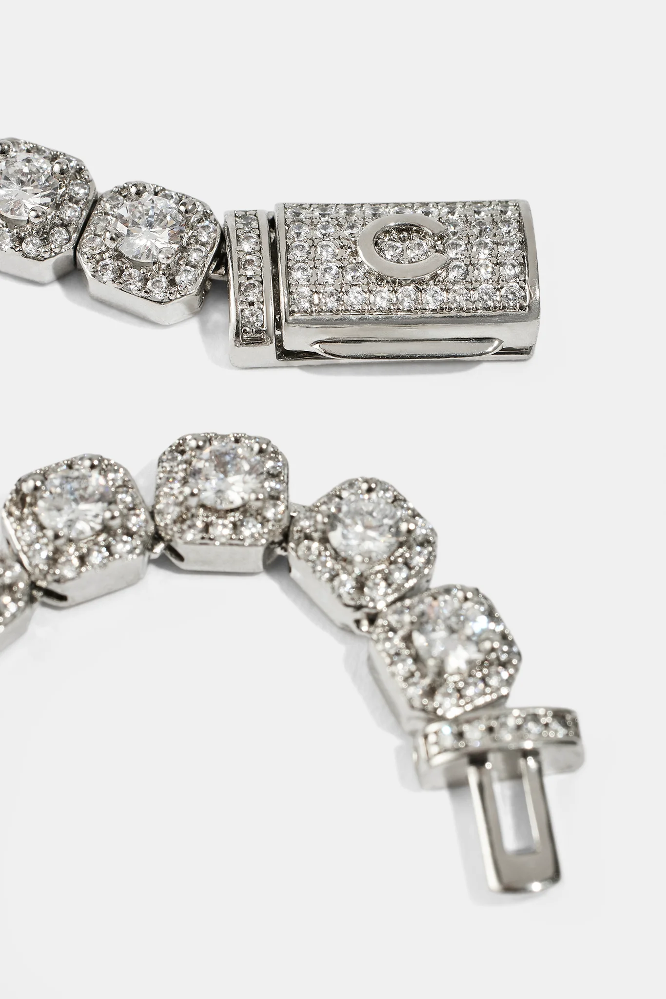 Clustered Tennis Chain - 7mm - White - Image 3