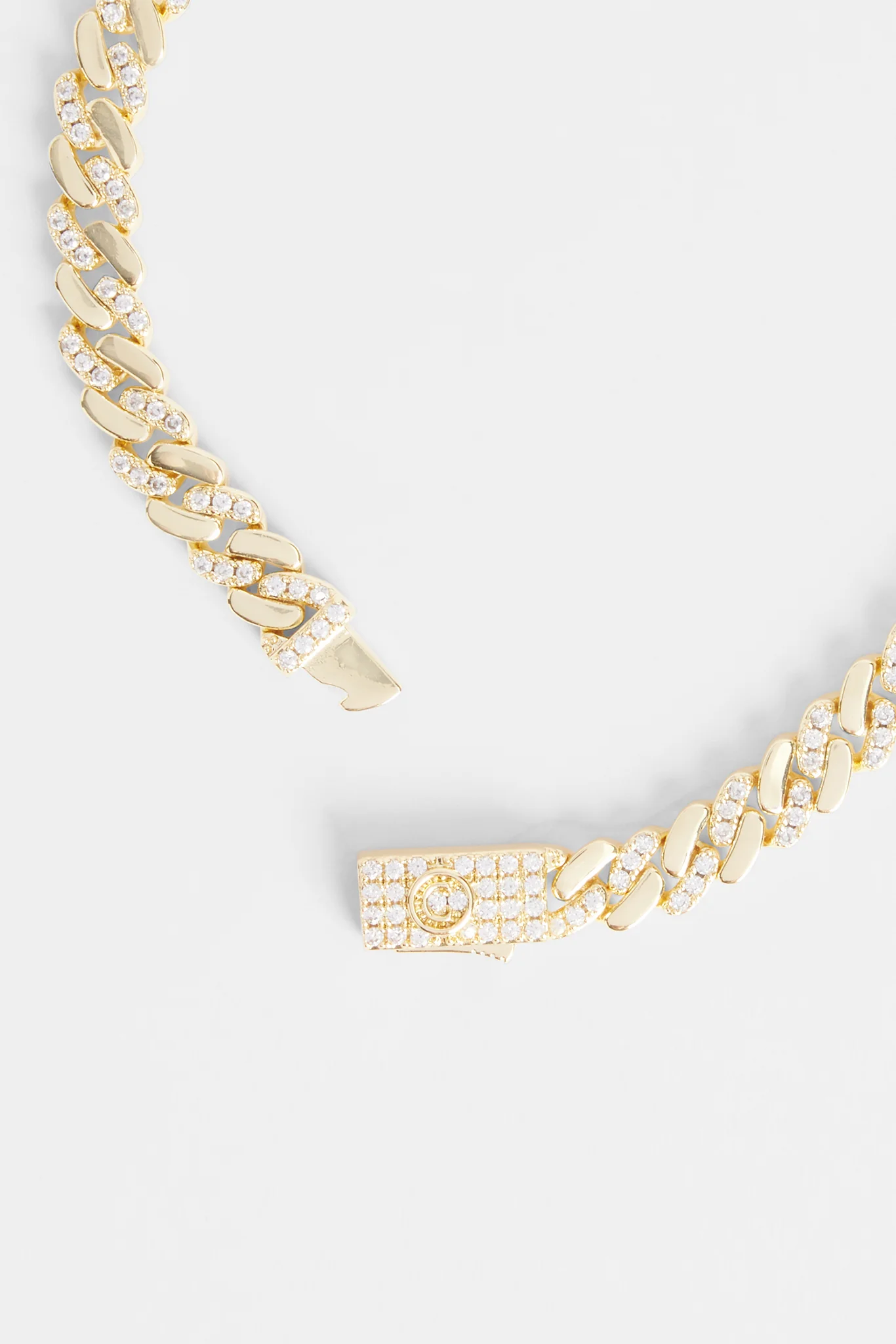7mm Gold Plated Polished And Iced Prong Bracelet - Image 3