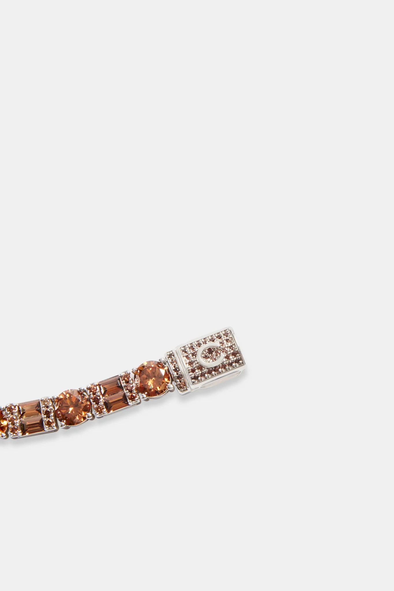 7mm Iced CZ Chocolate Round & Rectangle Mix Tennis Bracelet - Image 5