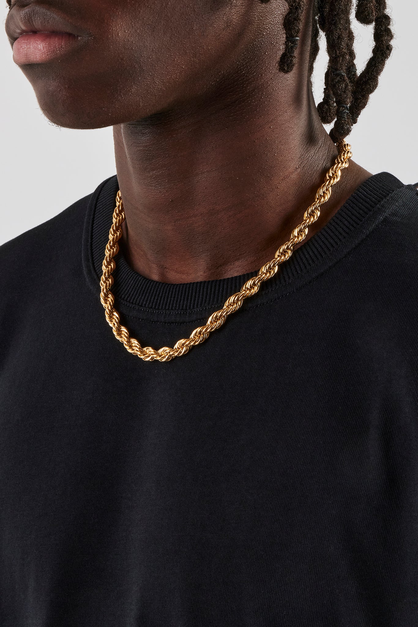 7mm Rope Chain - Gold - Image 3