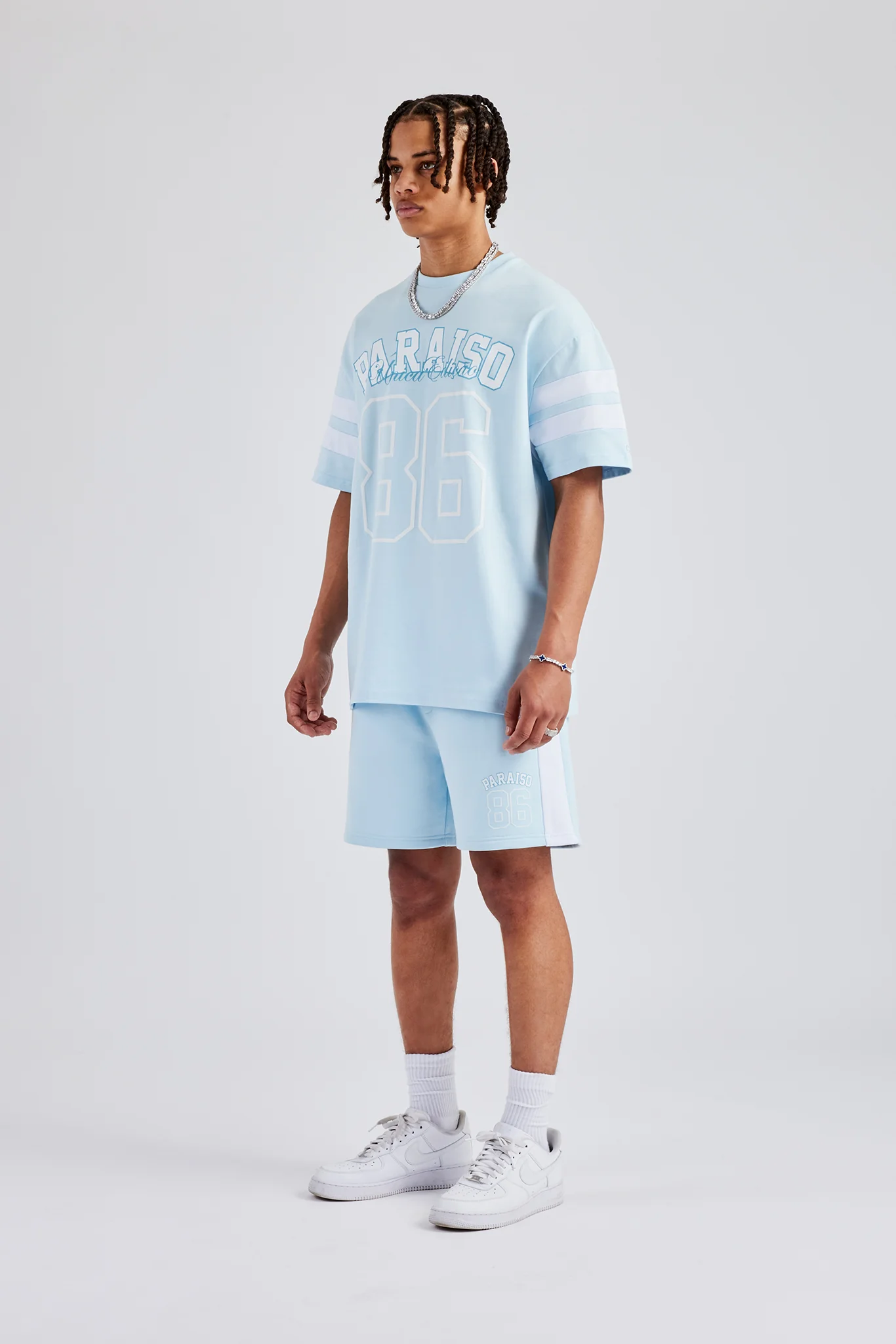 86 Varsity Jersey Short - Light Blue - Image 3
