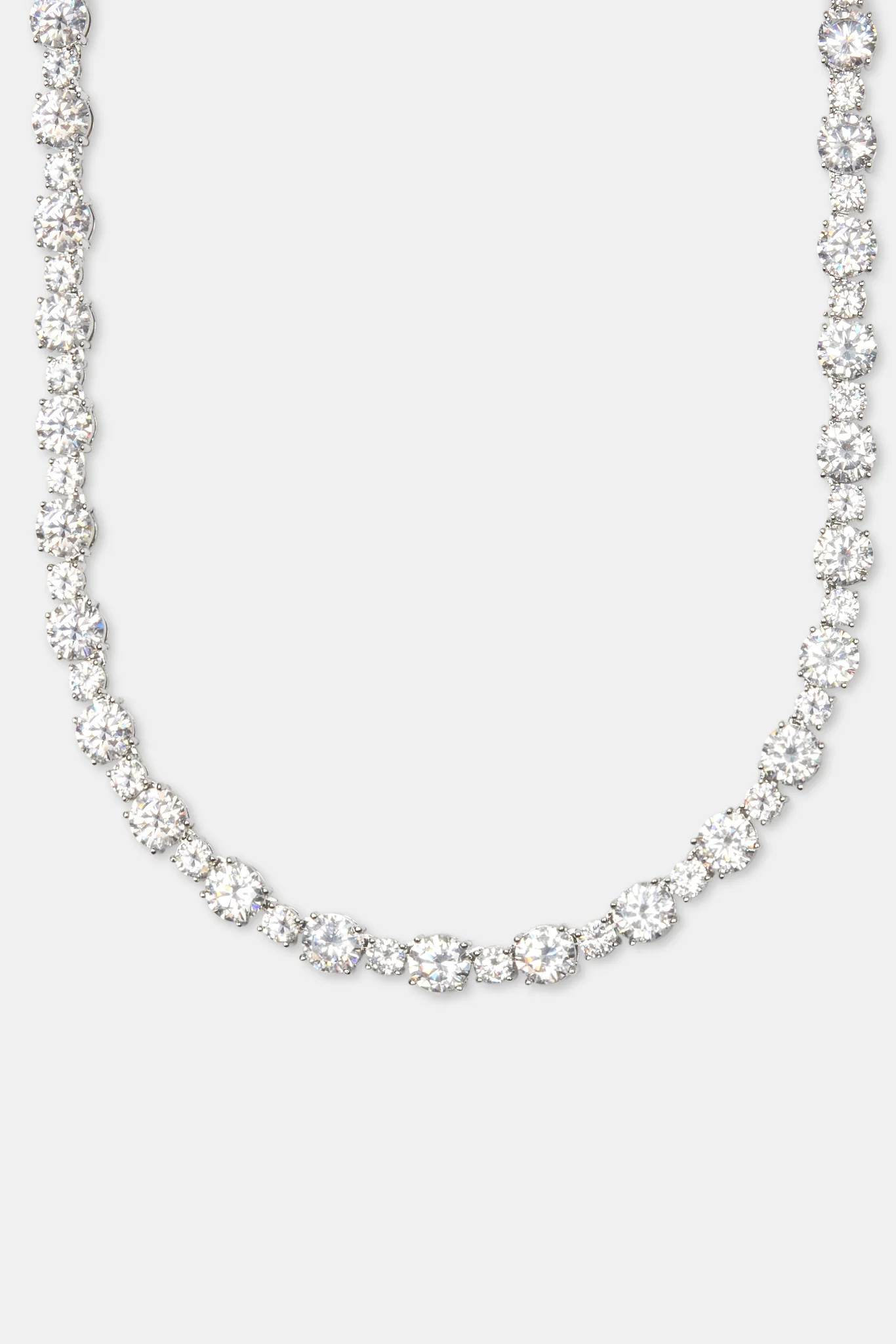 8mm Clear CZ Multi Size Tennis Chain - Image 2