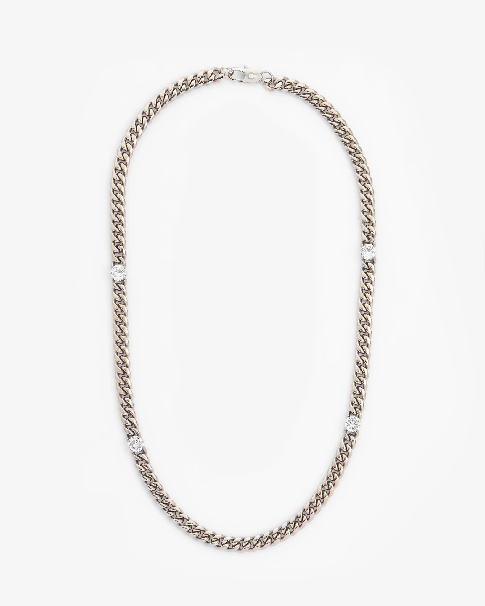 8mm Clear Stone Cuban Chain - Image 3