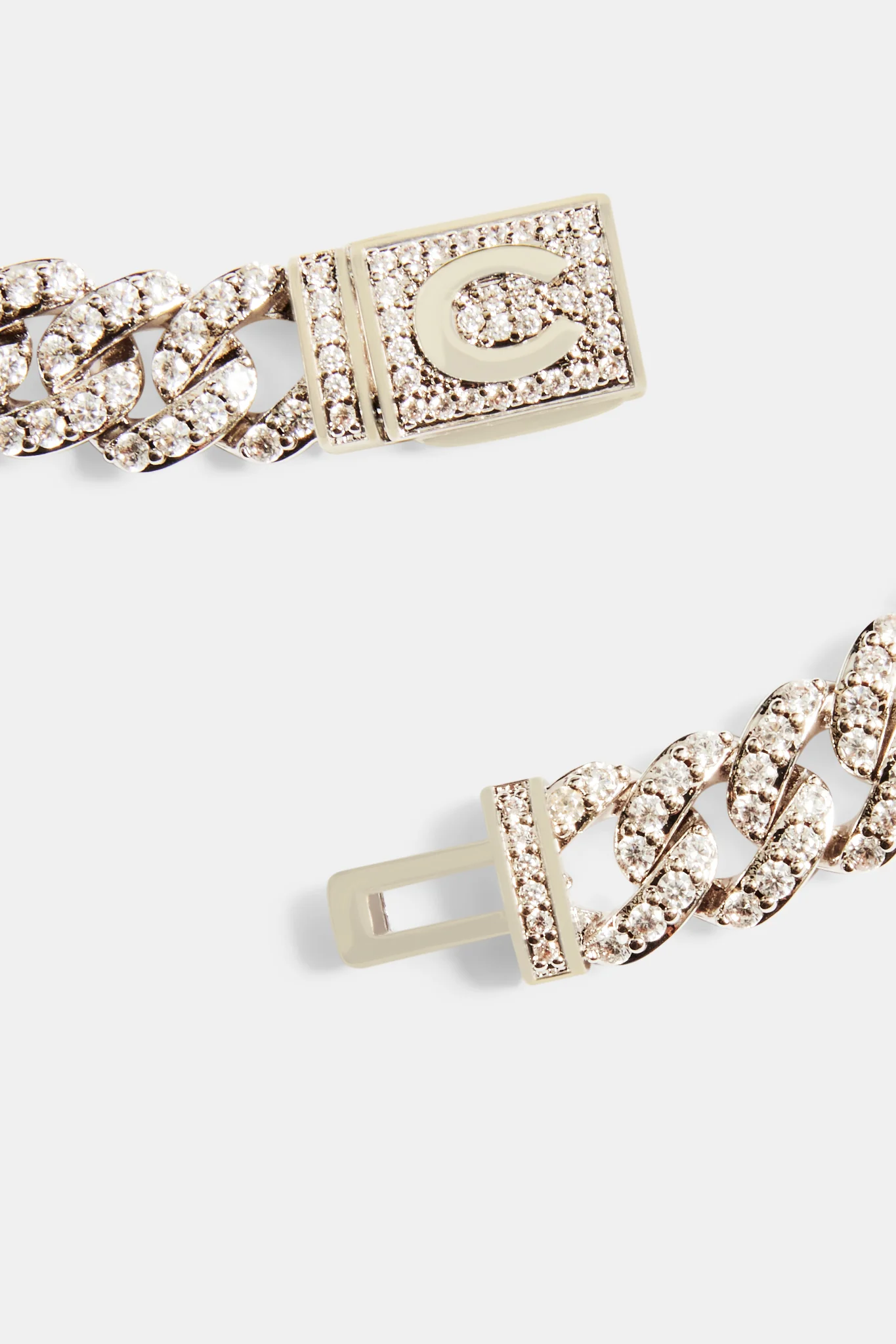 8mm Iced CZ C Repeat Bracelet - Image 3