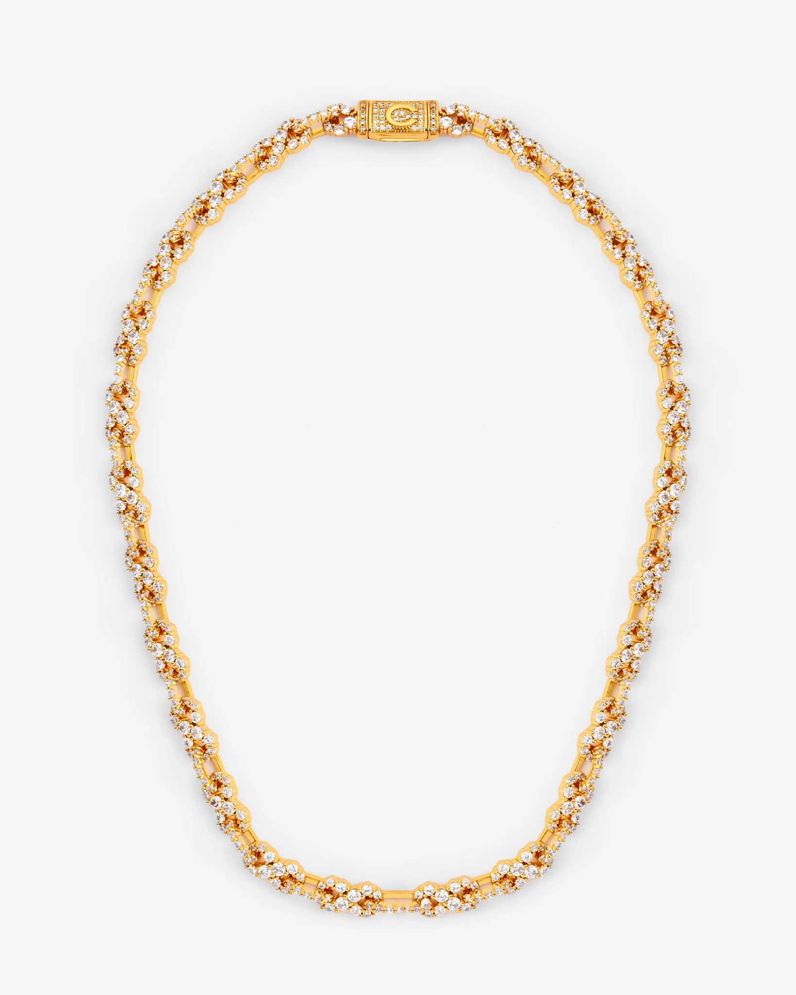 8mm Iced Infinity Chain - Gold