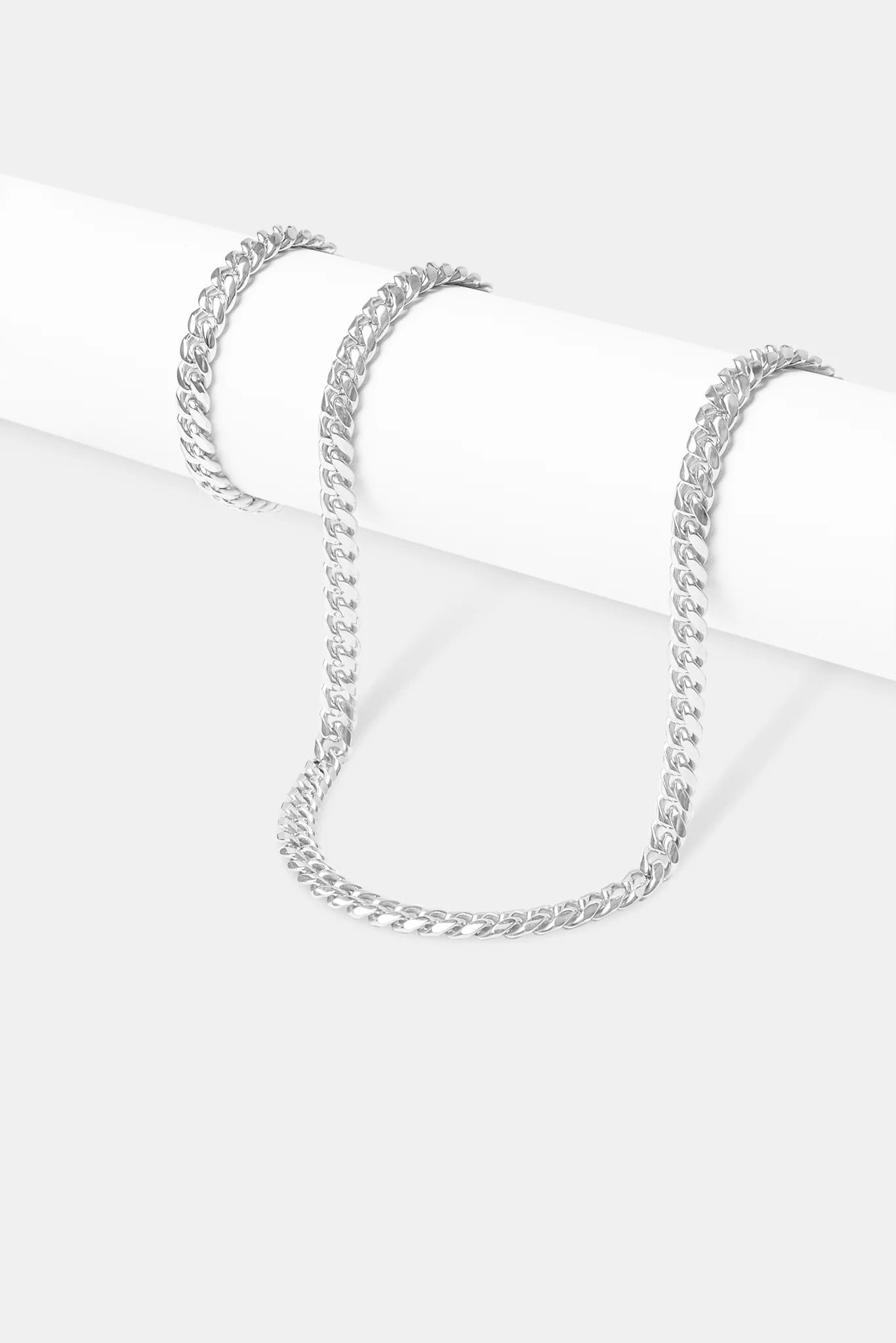 8mm Miami Cuban Chain & Bracelet - White - Image 2