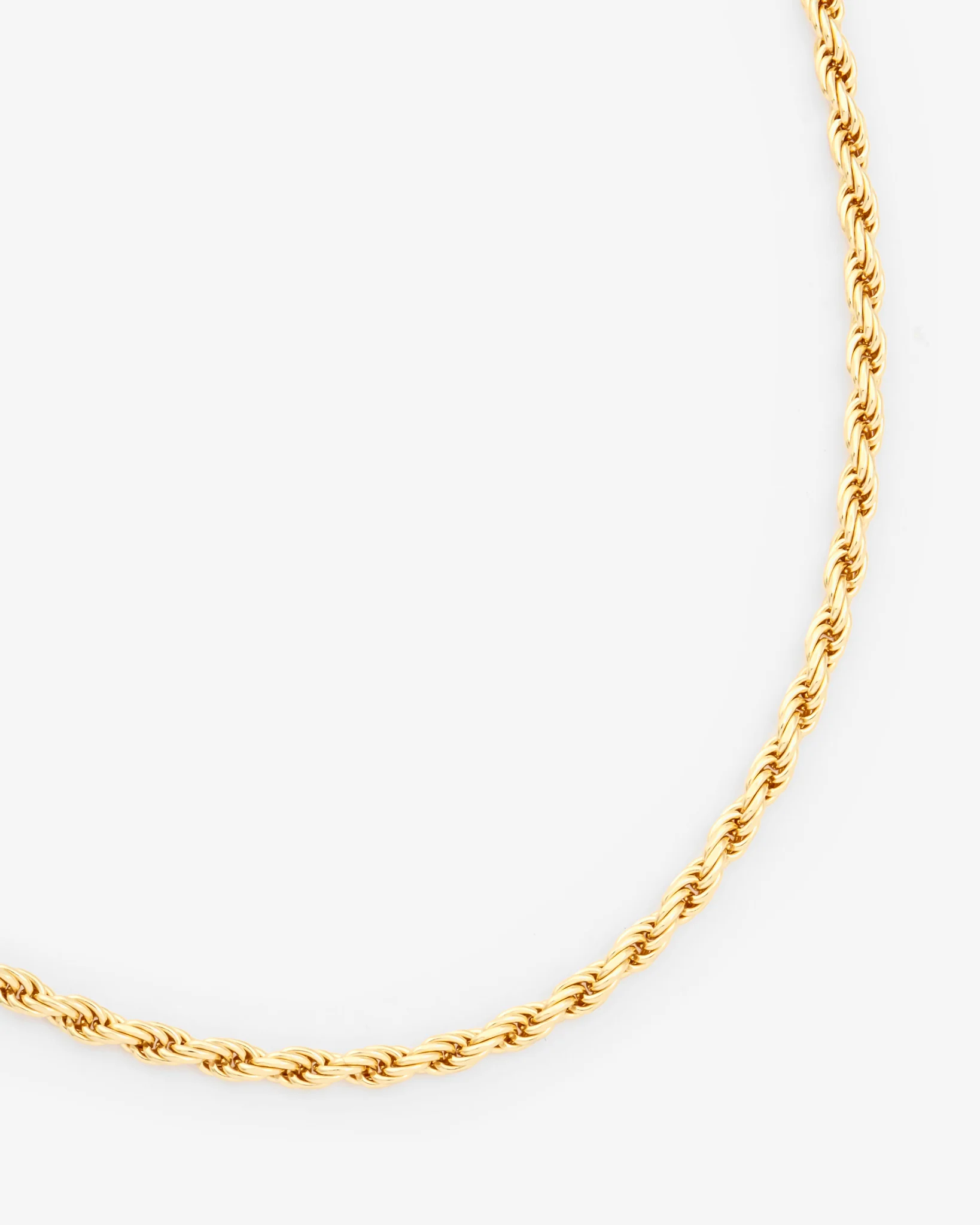 925 3mm Rope Chain - Gold - Image 2