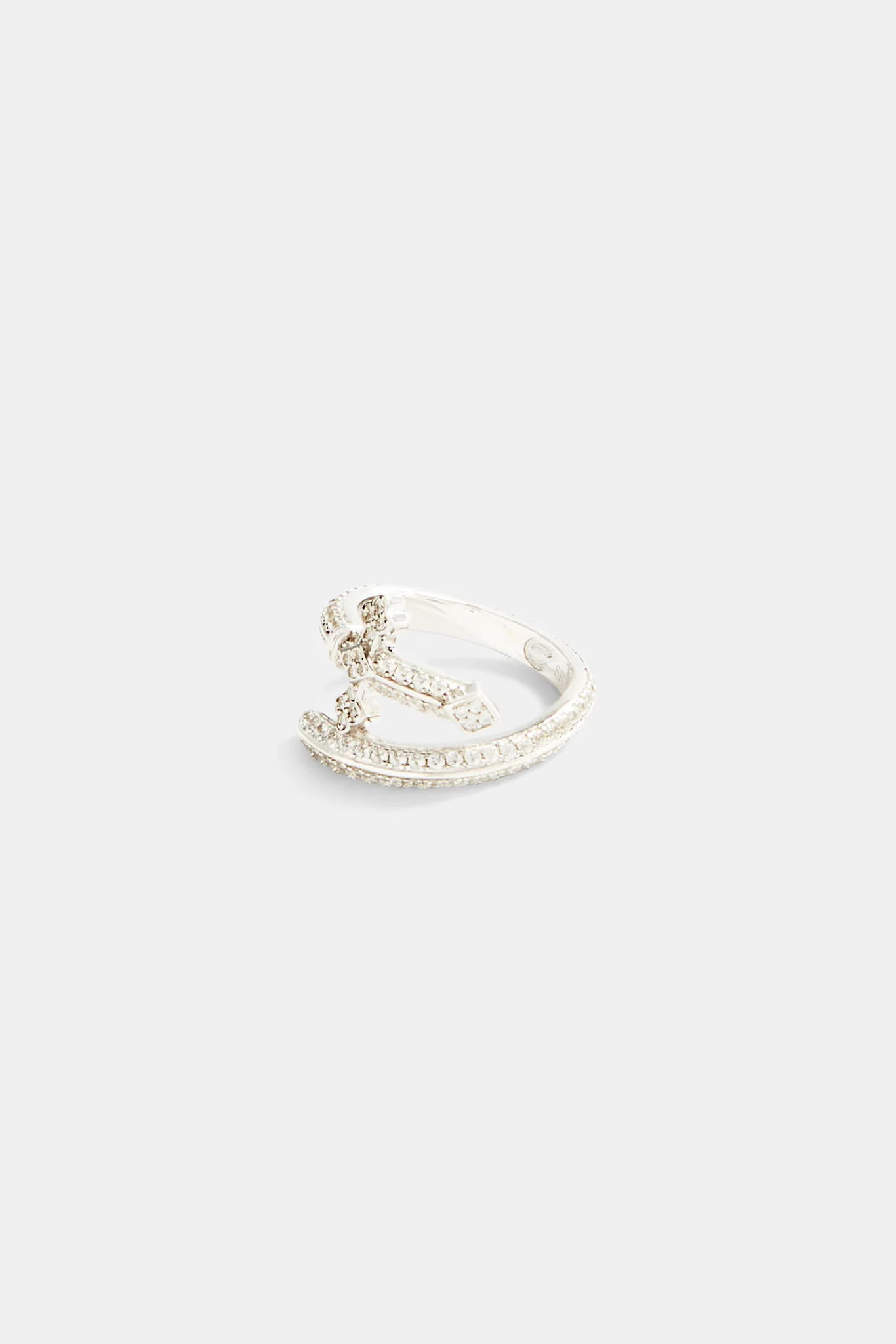 925 CZ Cross Wrap Around Ring - Image 3