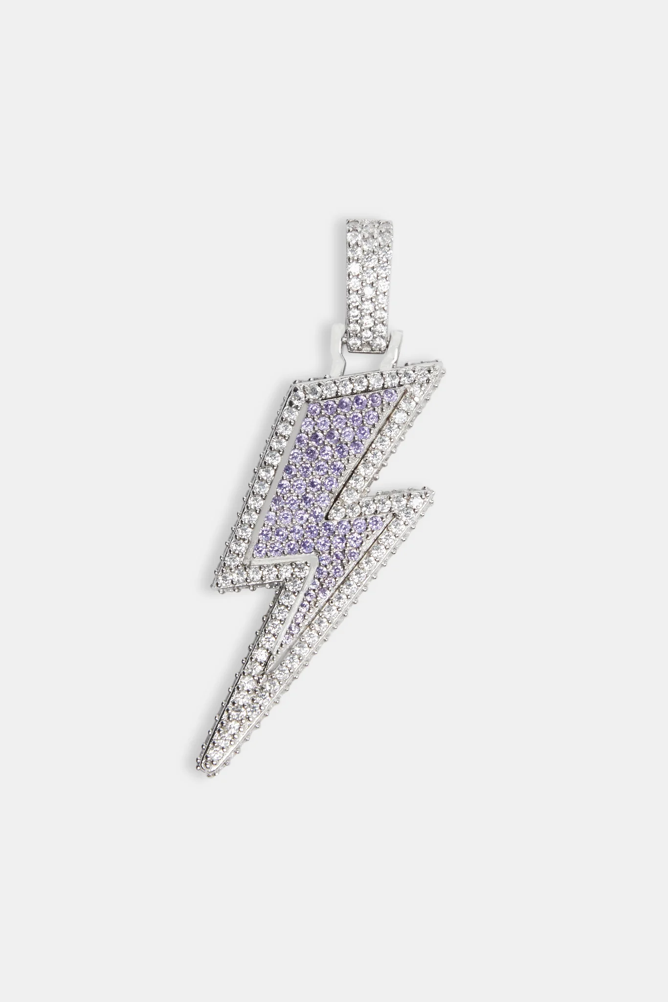 925 Lightning Bolt Pendant - White - Image 2