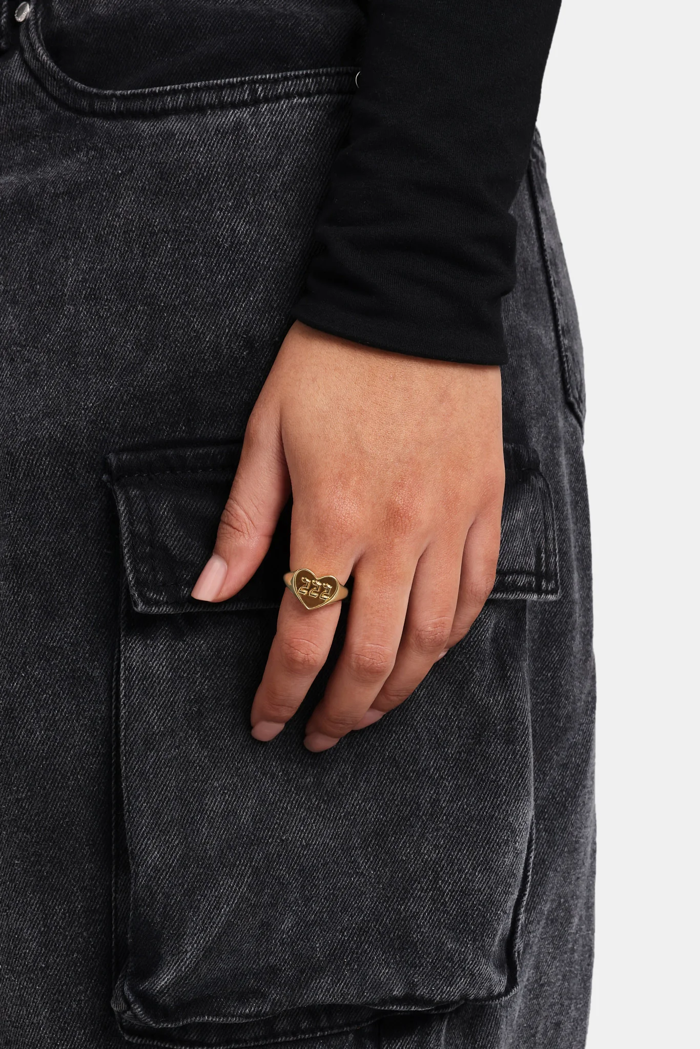 925 Polished 222 Ring - Gold - Image 2