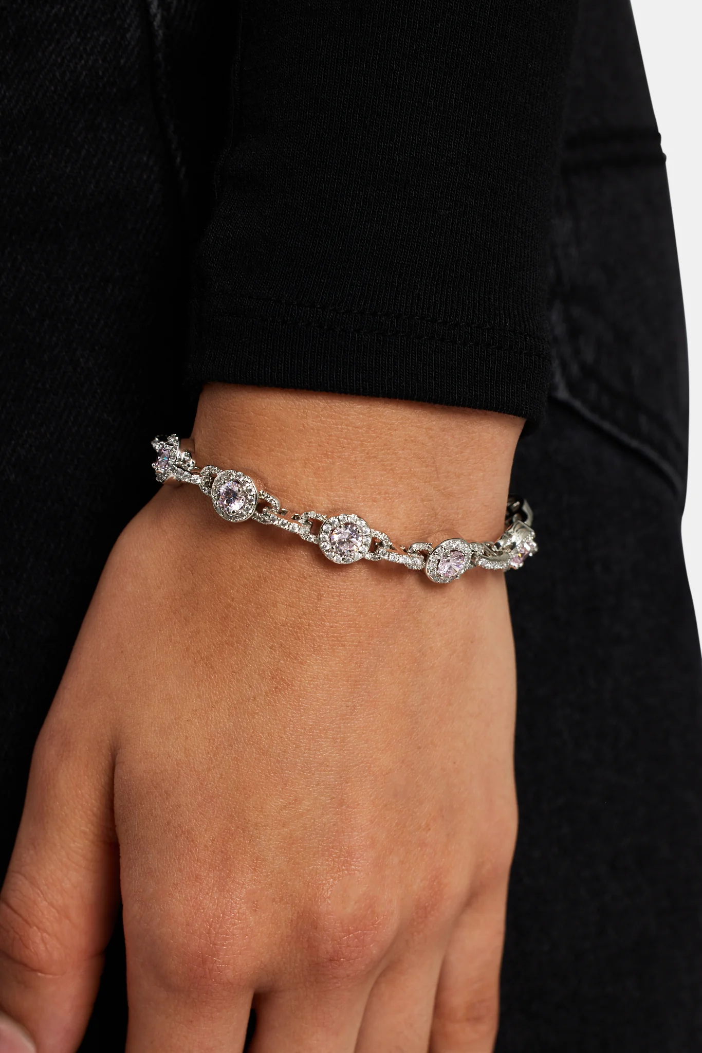 9mm Pink Centre Link Bracelet - Image 2