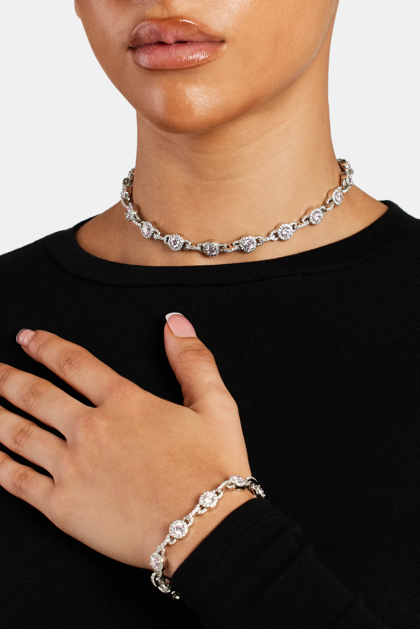 9mm Pink Centre Link Bracelet - Image 3