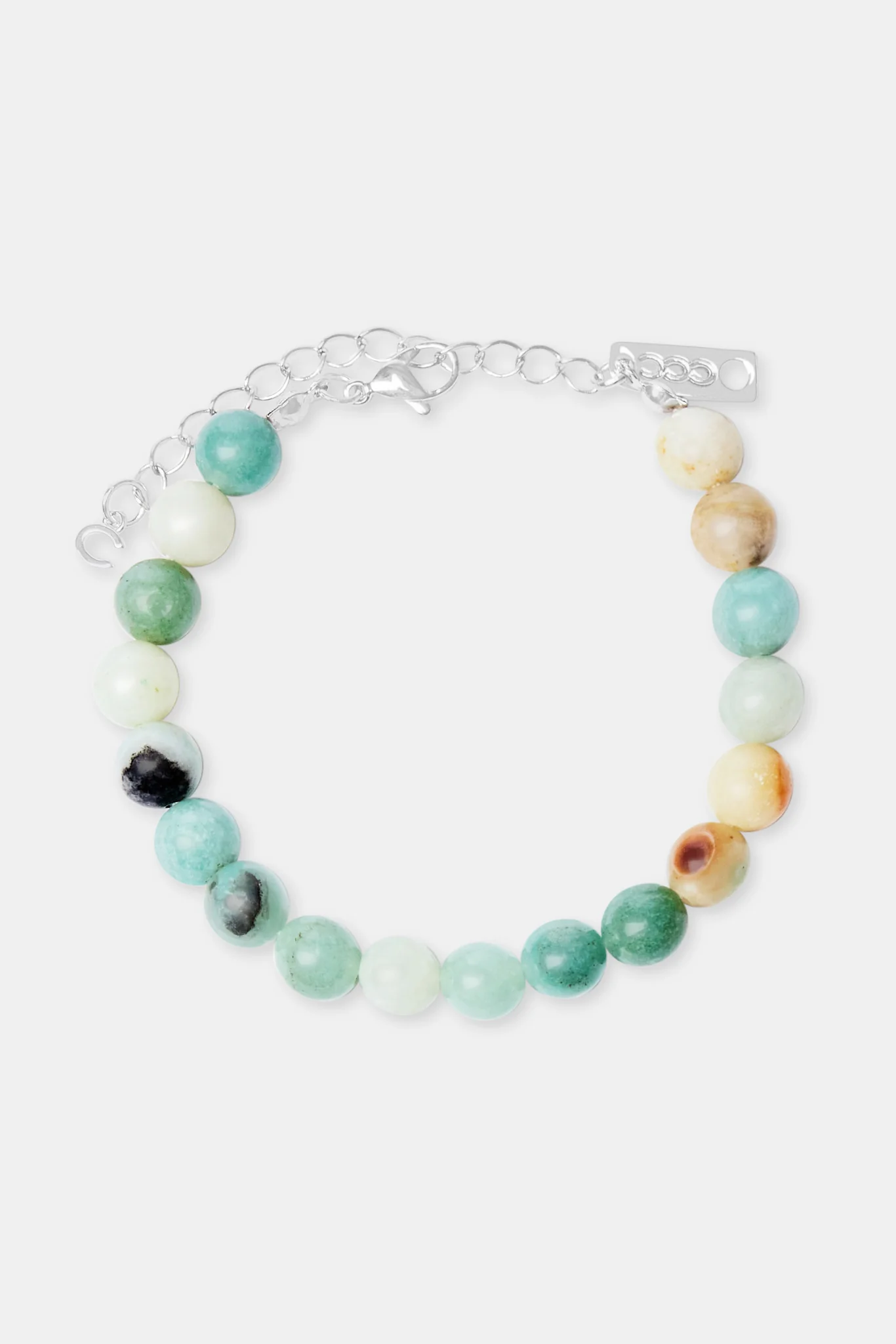 Amazonite Bead Bracelet - White - Image 2
