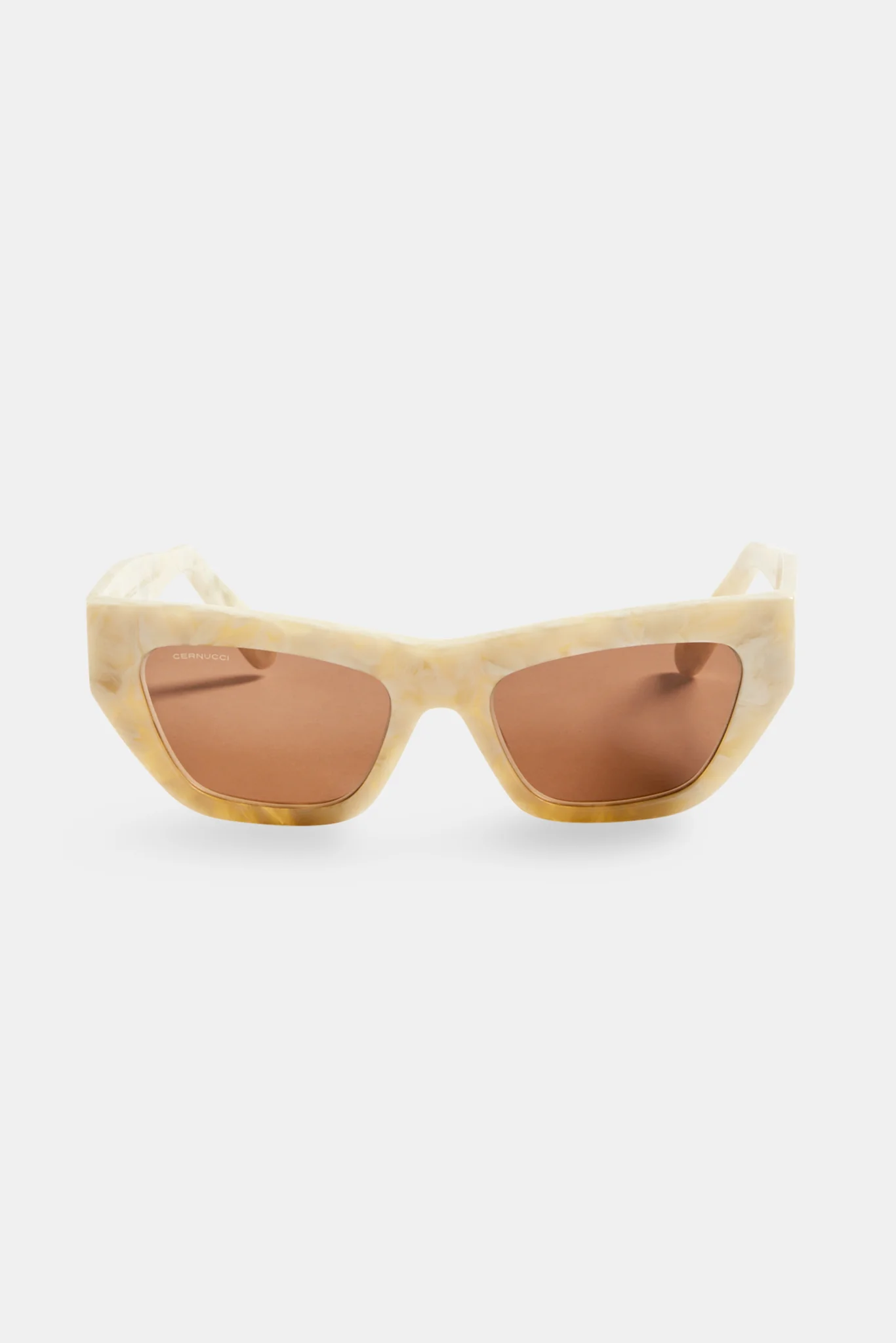 Angled Square Marble Acetate Sunglasses - Multi - Image 3