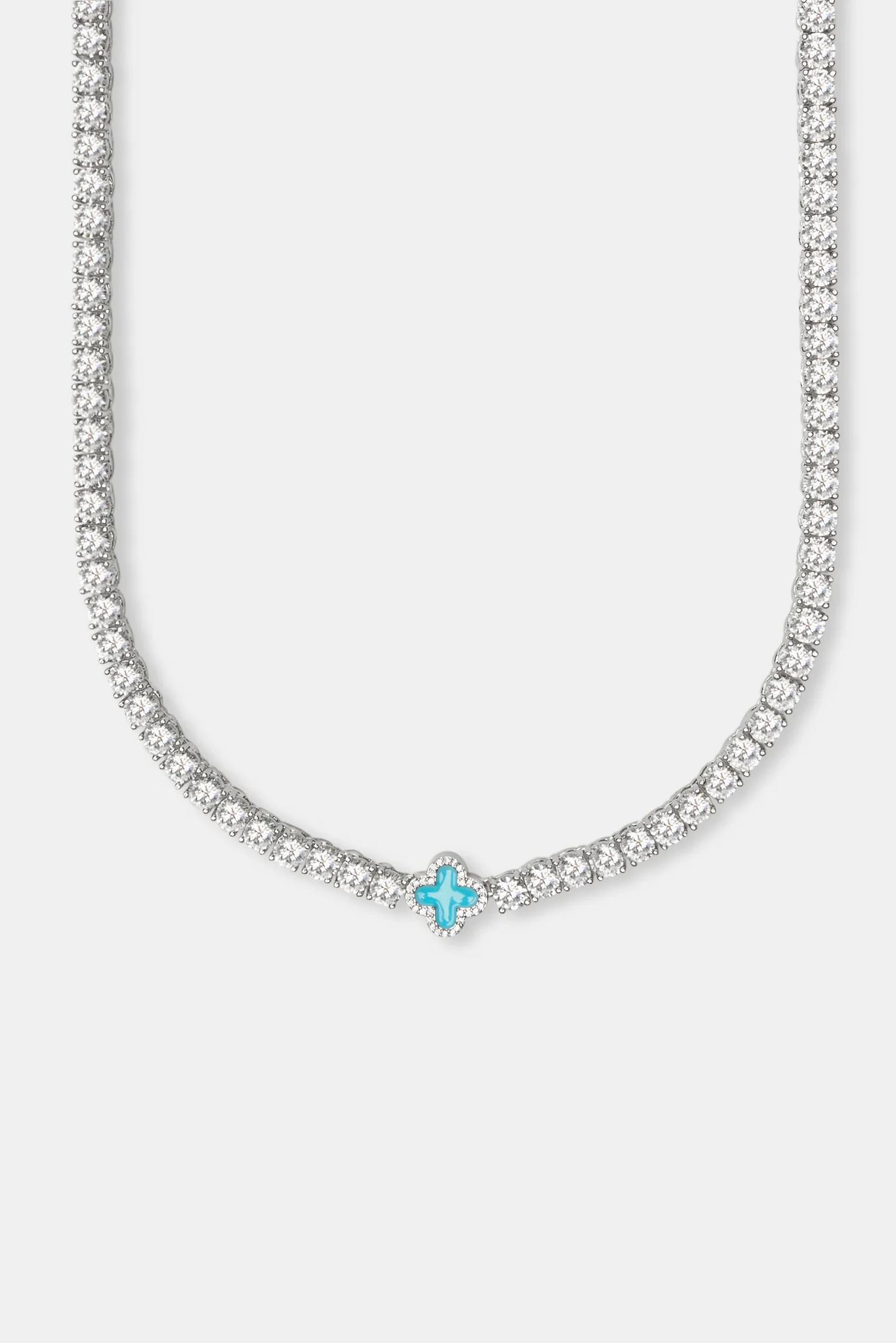 Baby Blue Motif Tennis Chain - Image 2