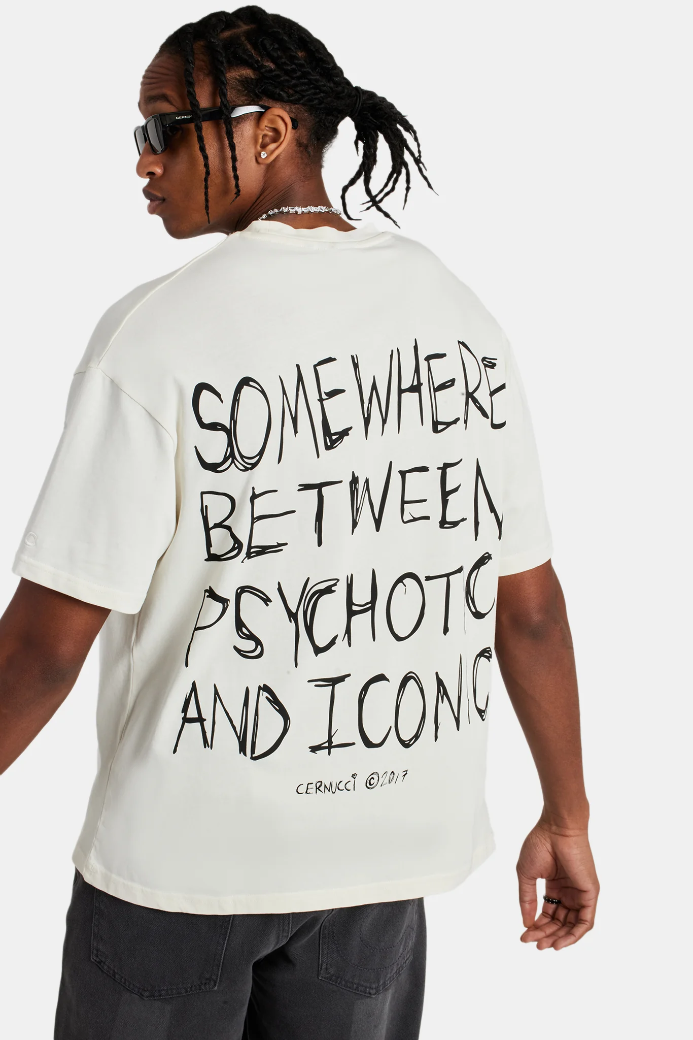 Back Quote Oversized T-Shirt - Off White - Image 4