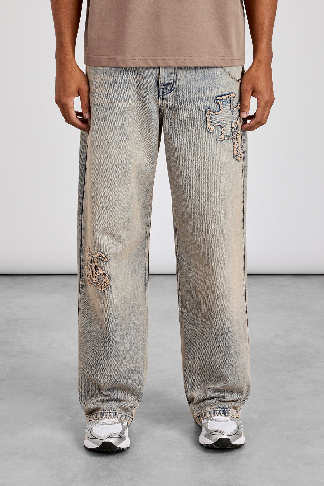 Baggy Applique Jean - Antique Wash - Image 3