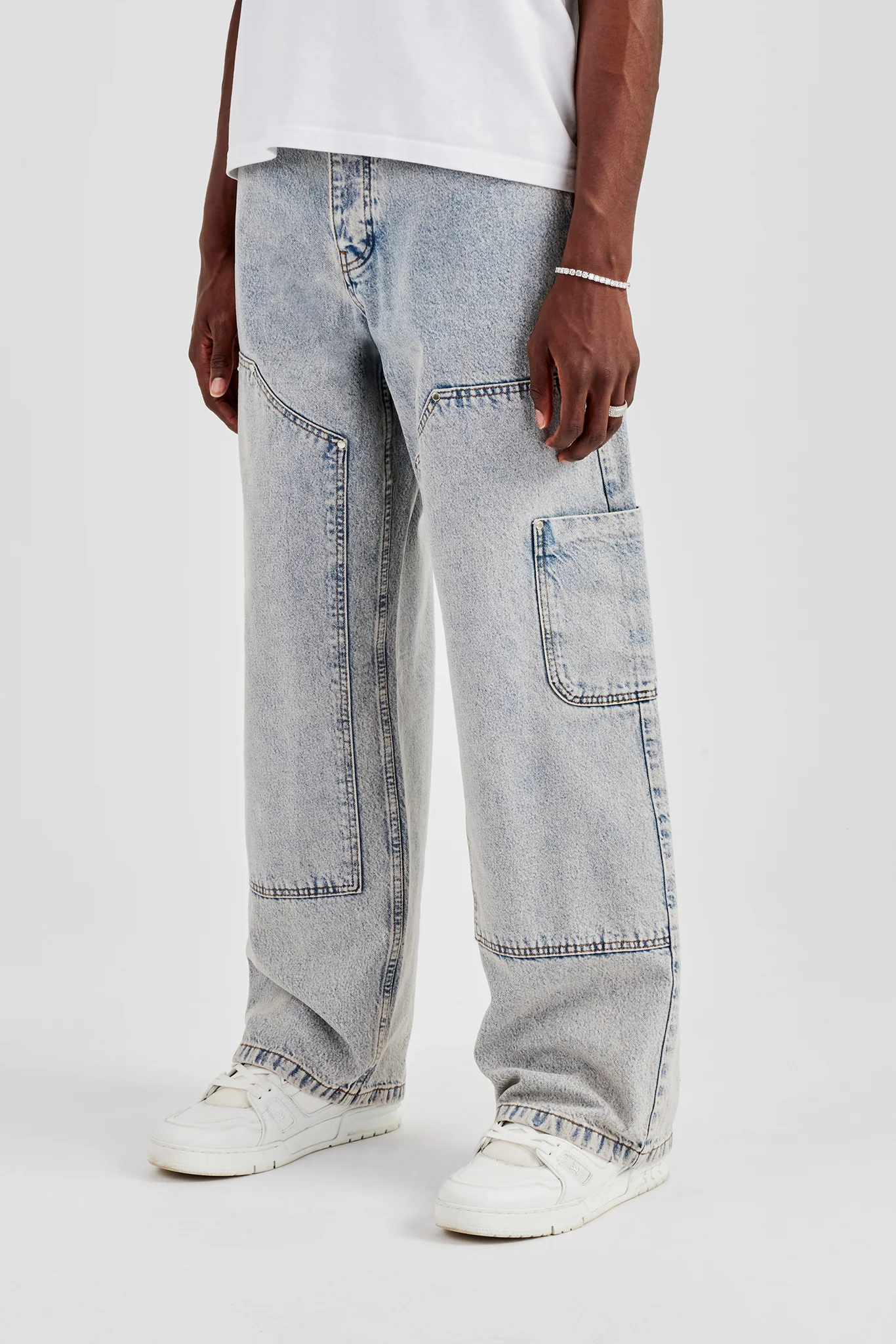Baggy Carpenter Detail Jean - Antique Wash - Image 2