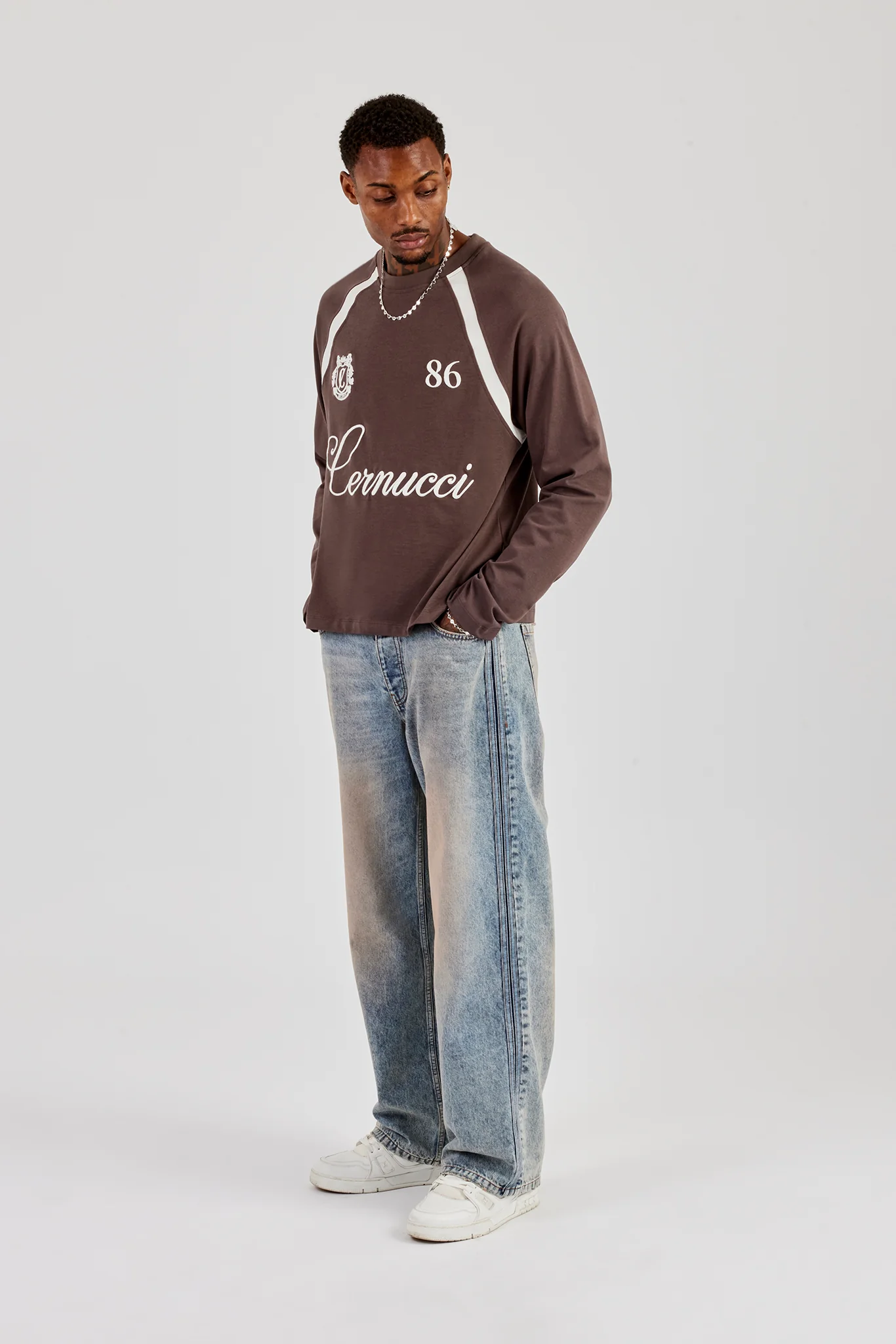 Baggy Fit Jean With Side Tape - Antique Wash - Image 3