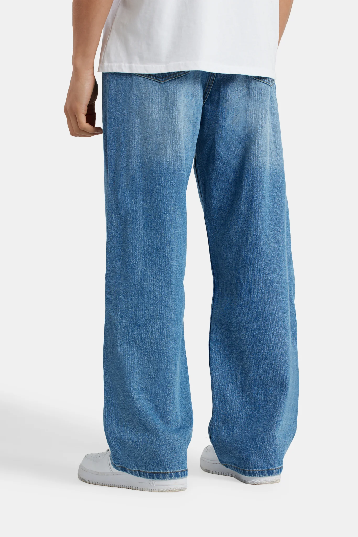 Baggy Fit Jeans - Mid Blue - Image 4