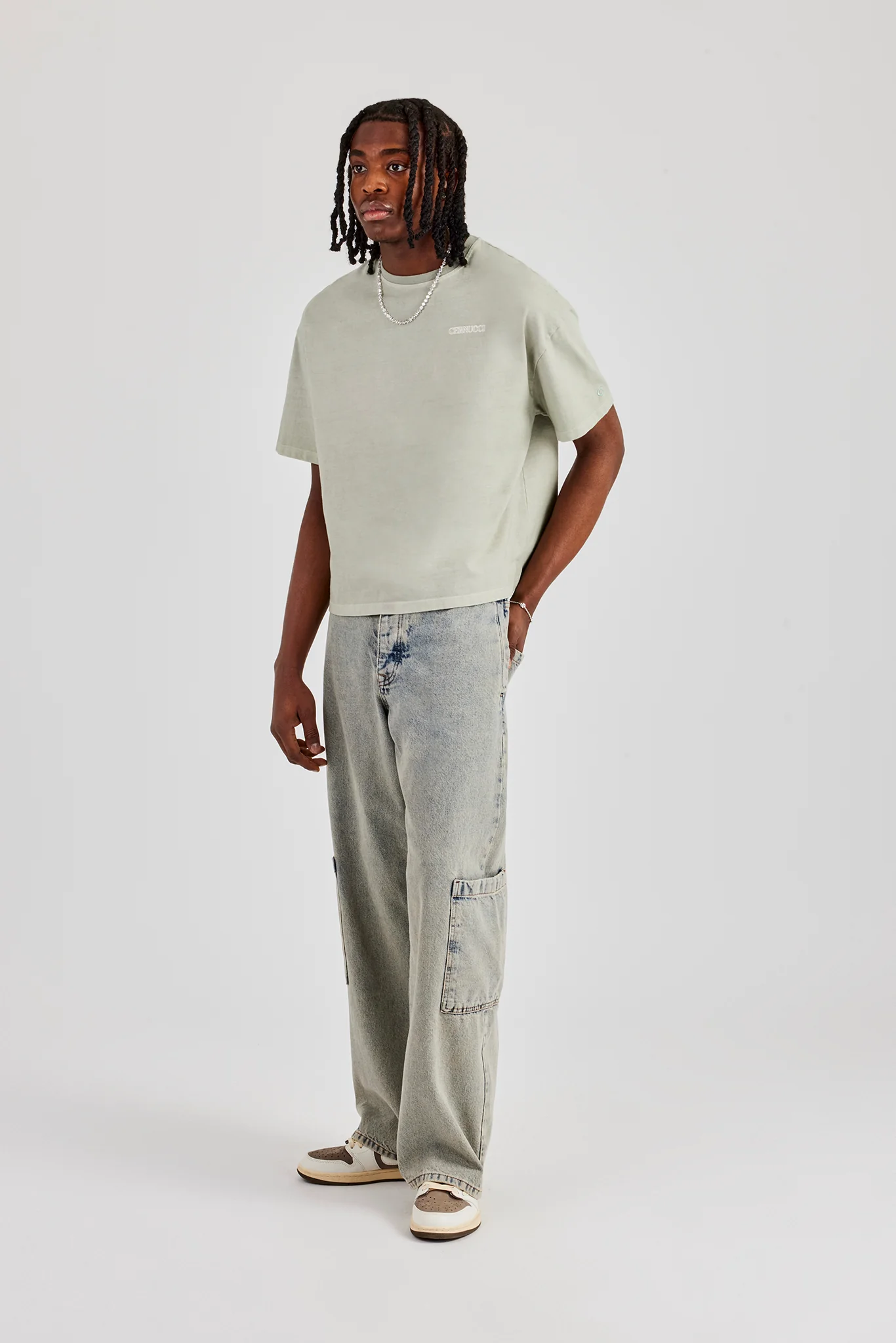 Baggy Fit Patch Pocket Jean - Antique Wash - Image 3