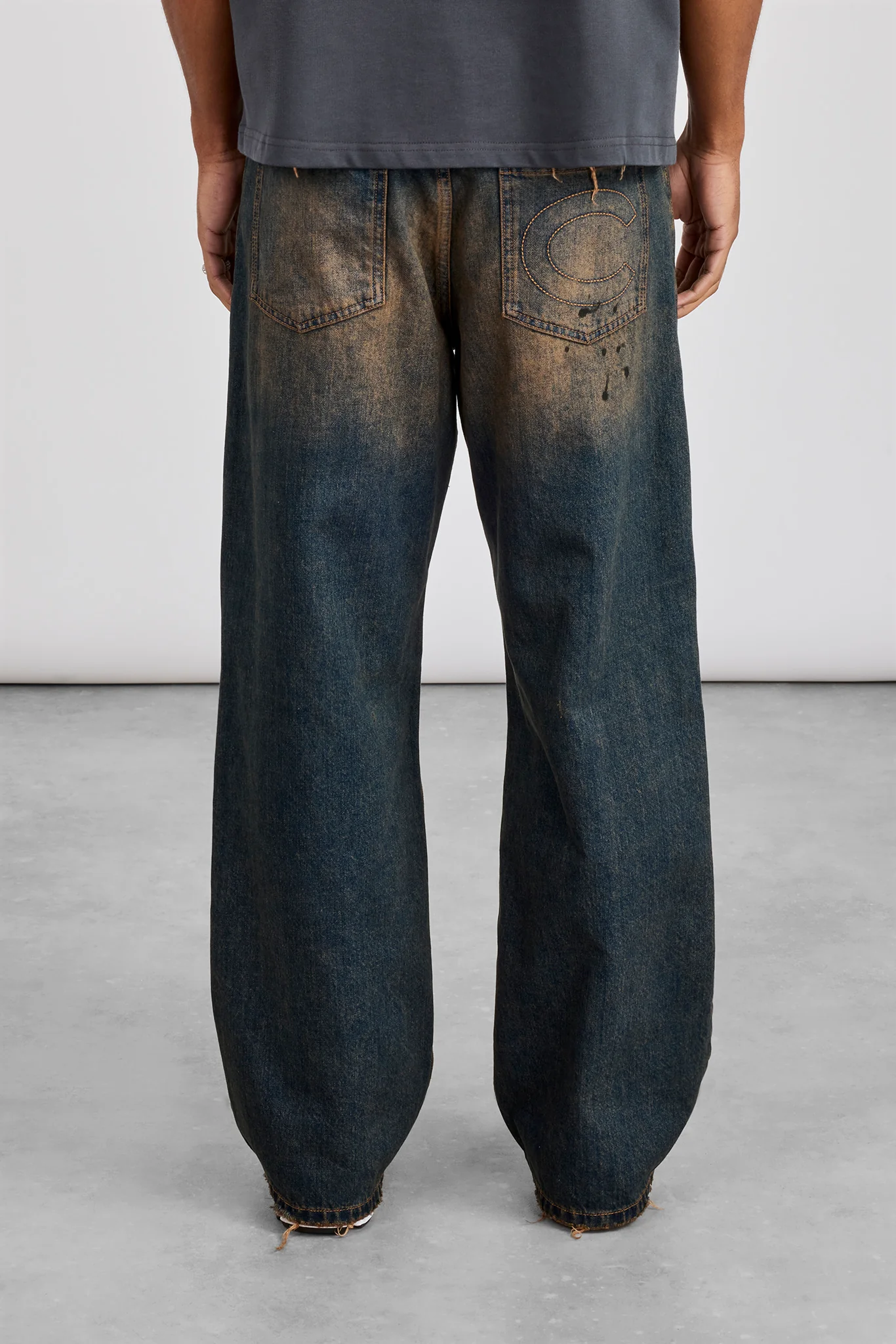 Baggy Dirty Wash Jean - Dirty Wash - Image 4