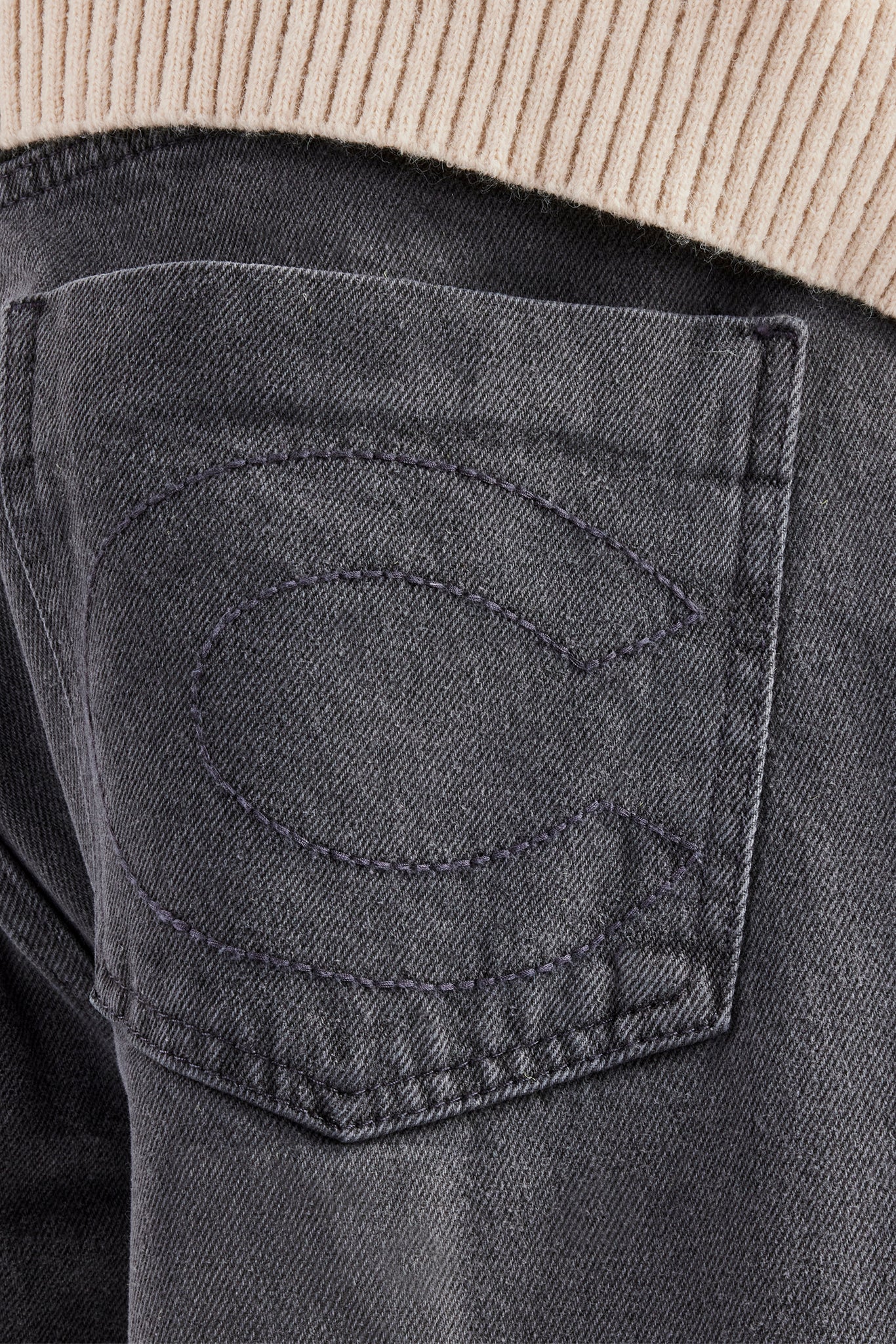 Baggy Panelled Jeans - Washed Black - Image 3