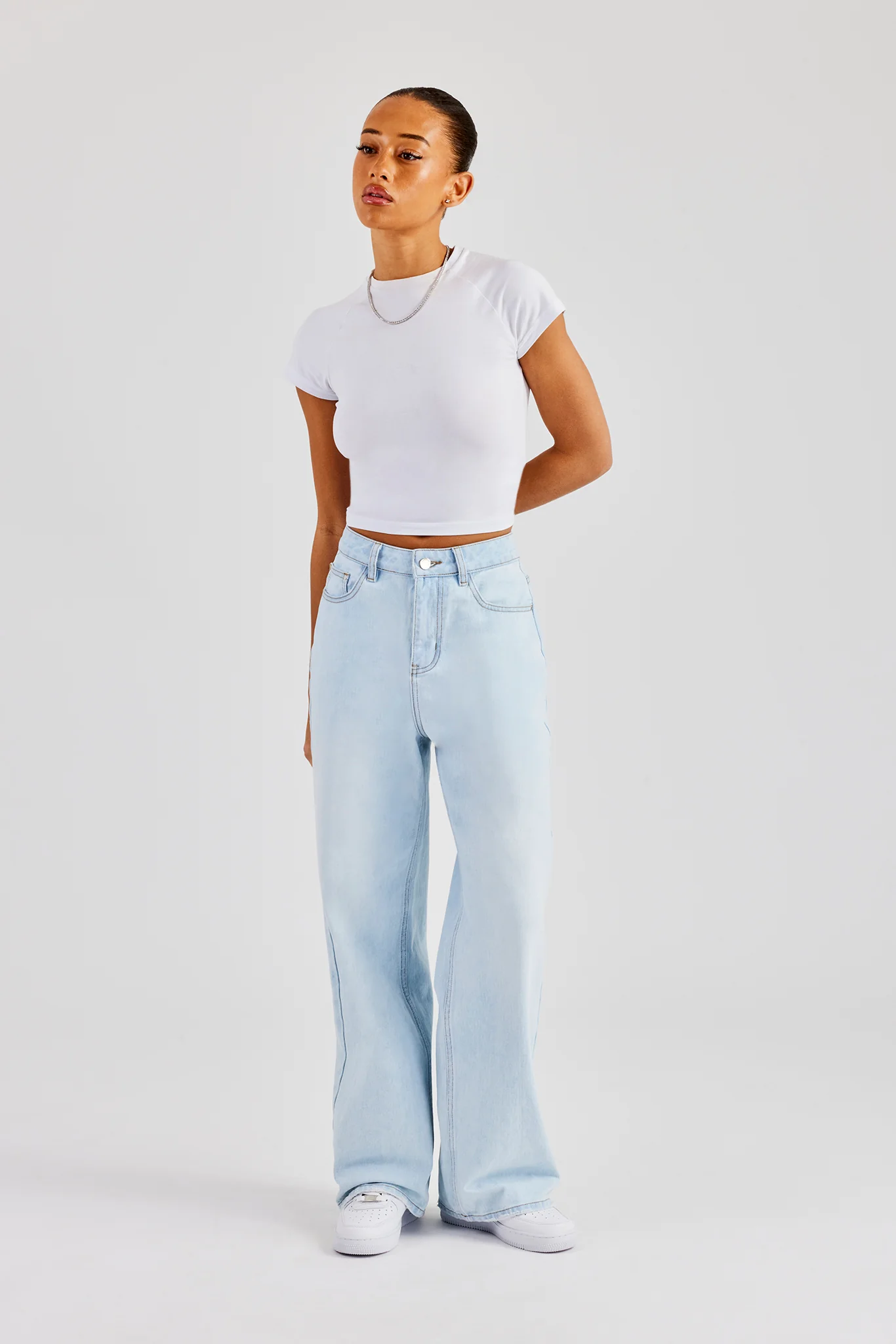 Baggy Paraiso Applique Jeans - Light Blue - Image 3