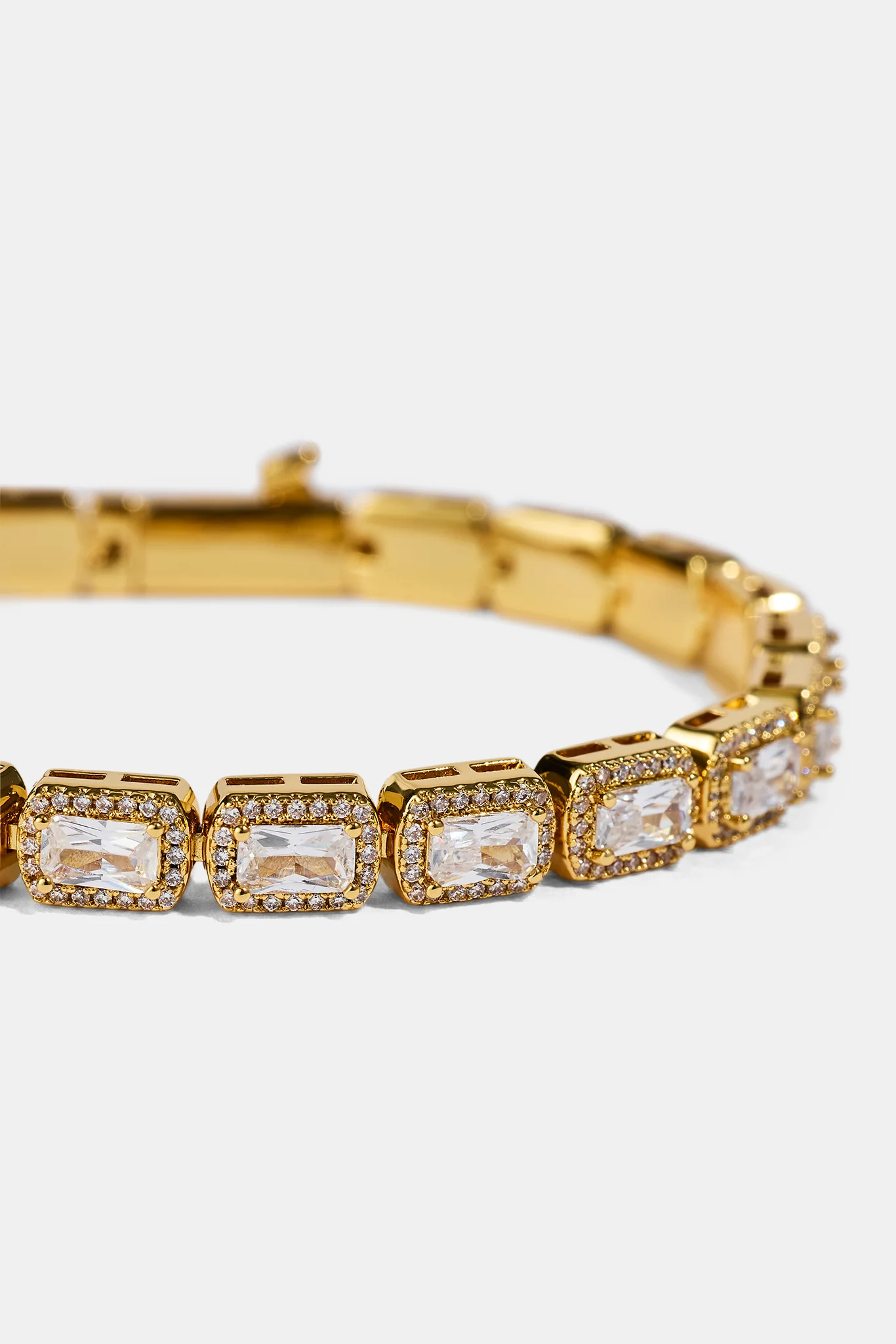 Baguette Cluster Bracelet - 5mm - Gold - Image 3