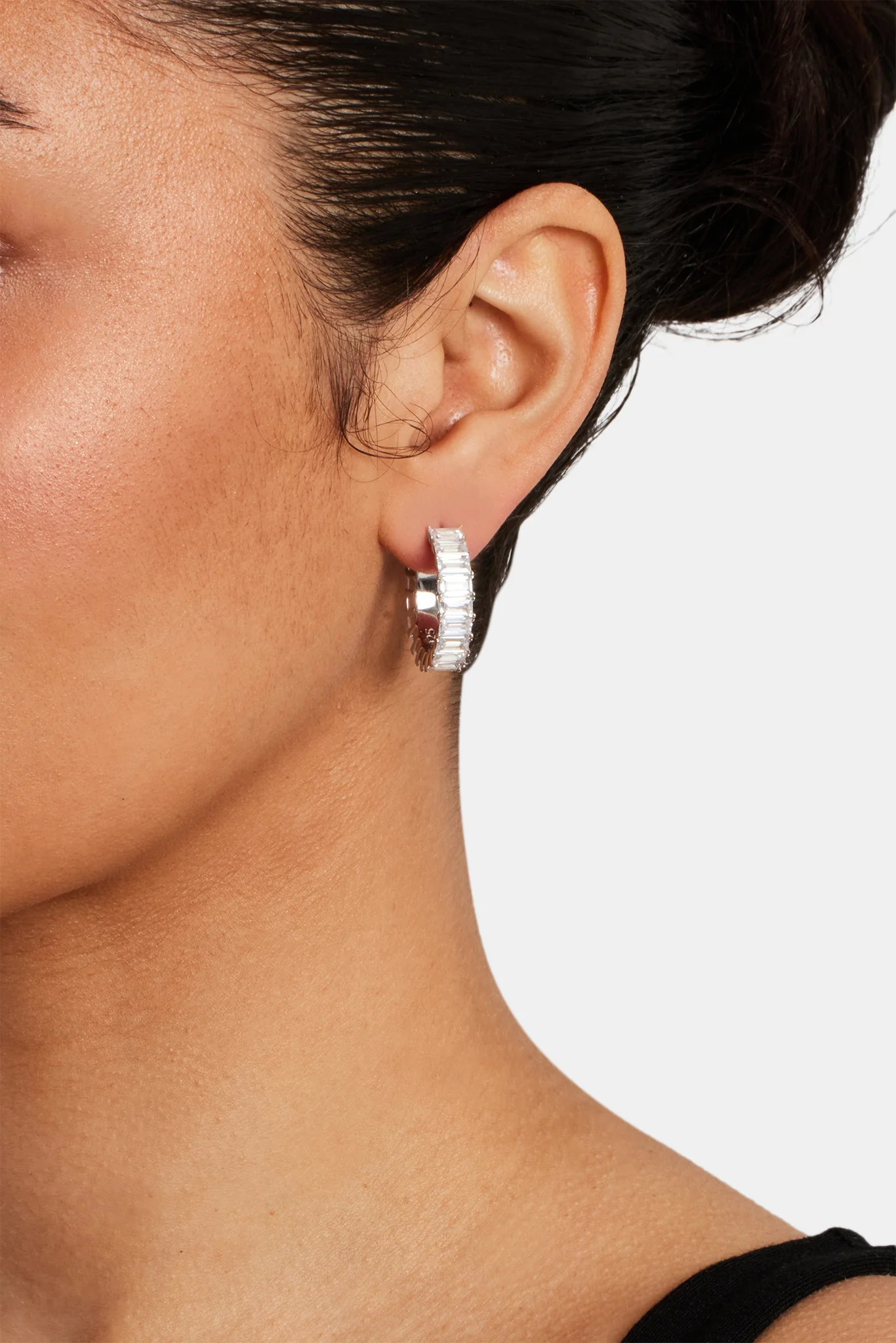 Baguette Hoop Earrings - Image 2