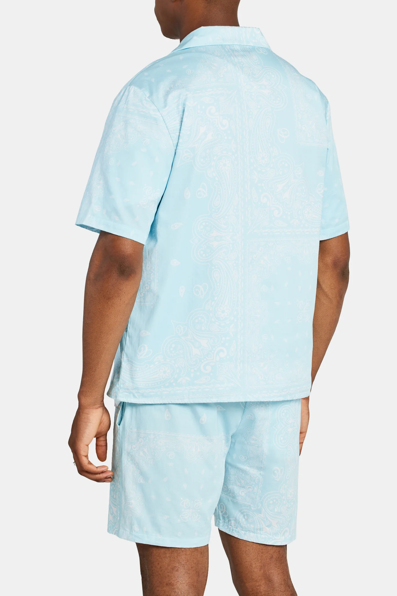 Bandana Printed Shirt - Light Blue - Image 3