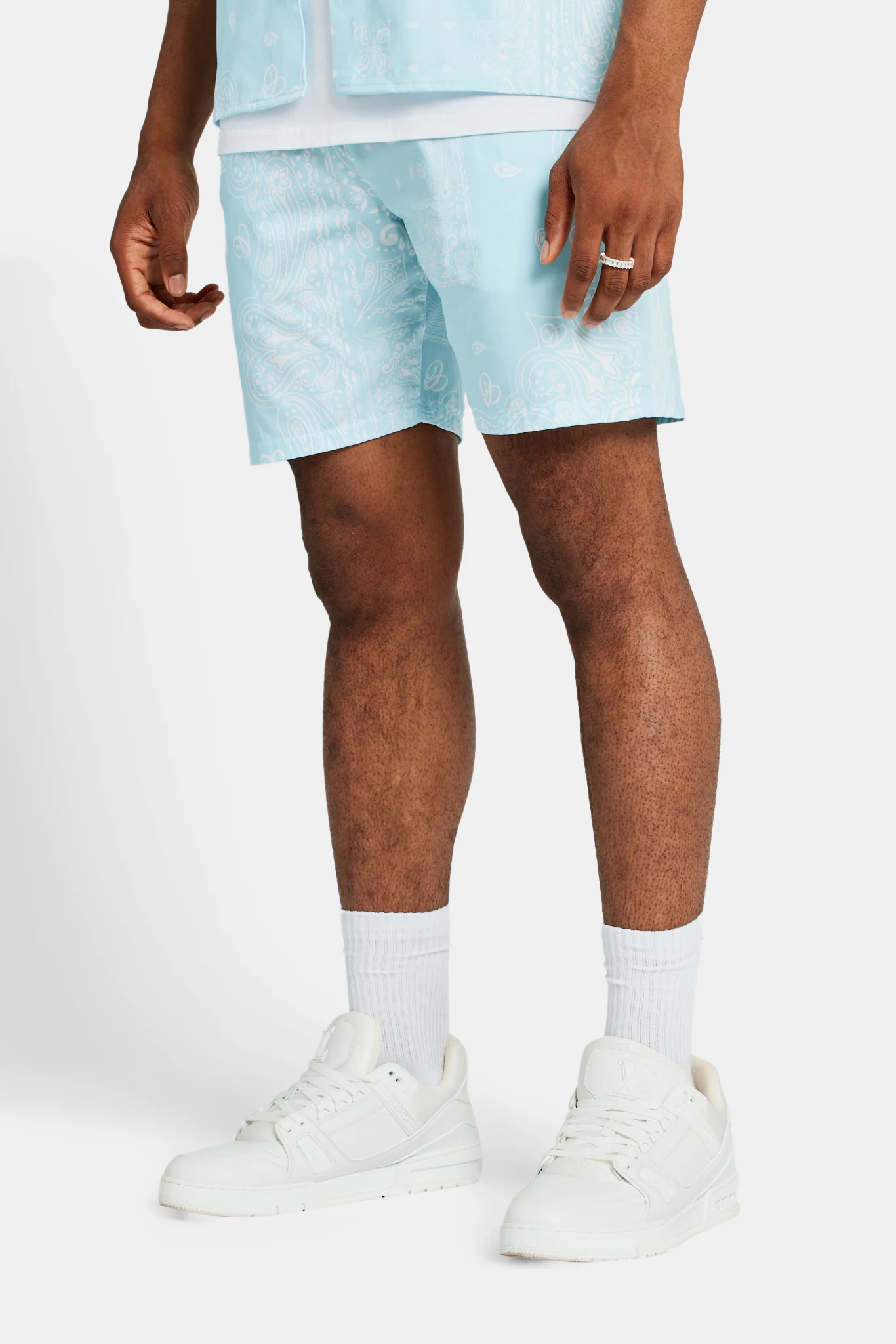 Bandana Printed Short - Light Blue - Image 2