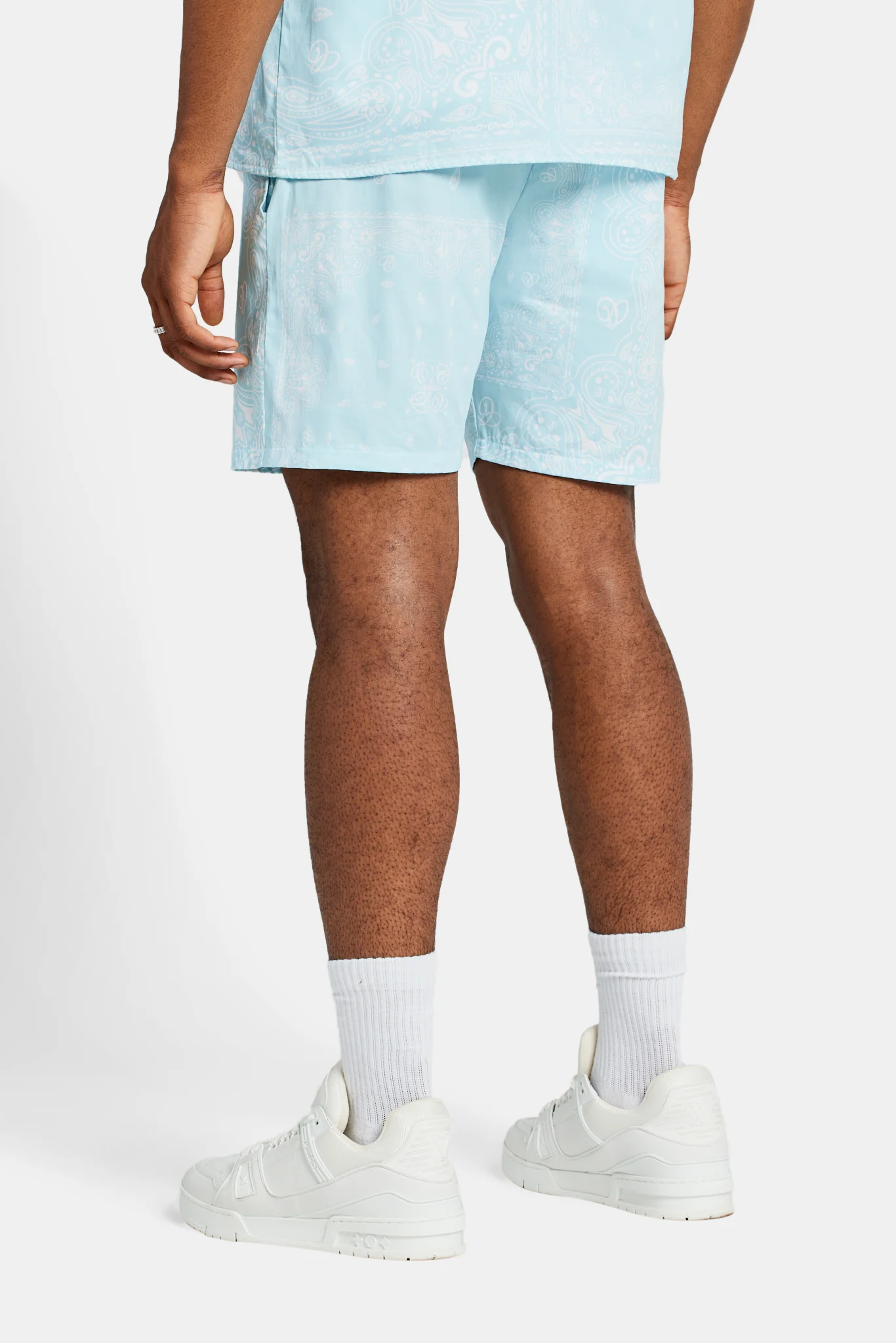 Bandana Printed Short - Light Blue - Image 3